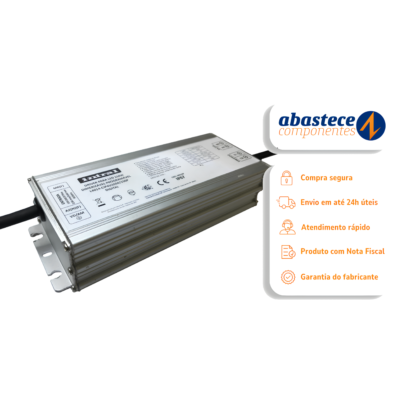 Fonte Driver Para Led 150W Ip67 Intral