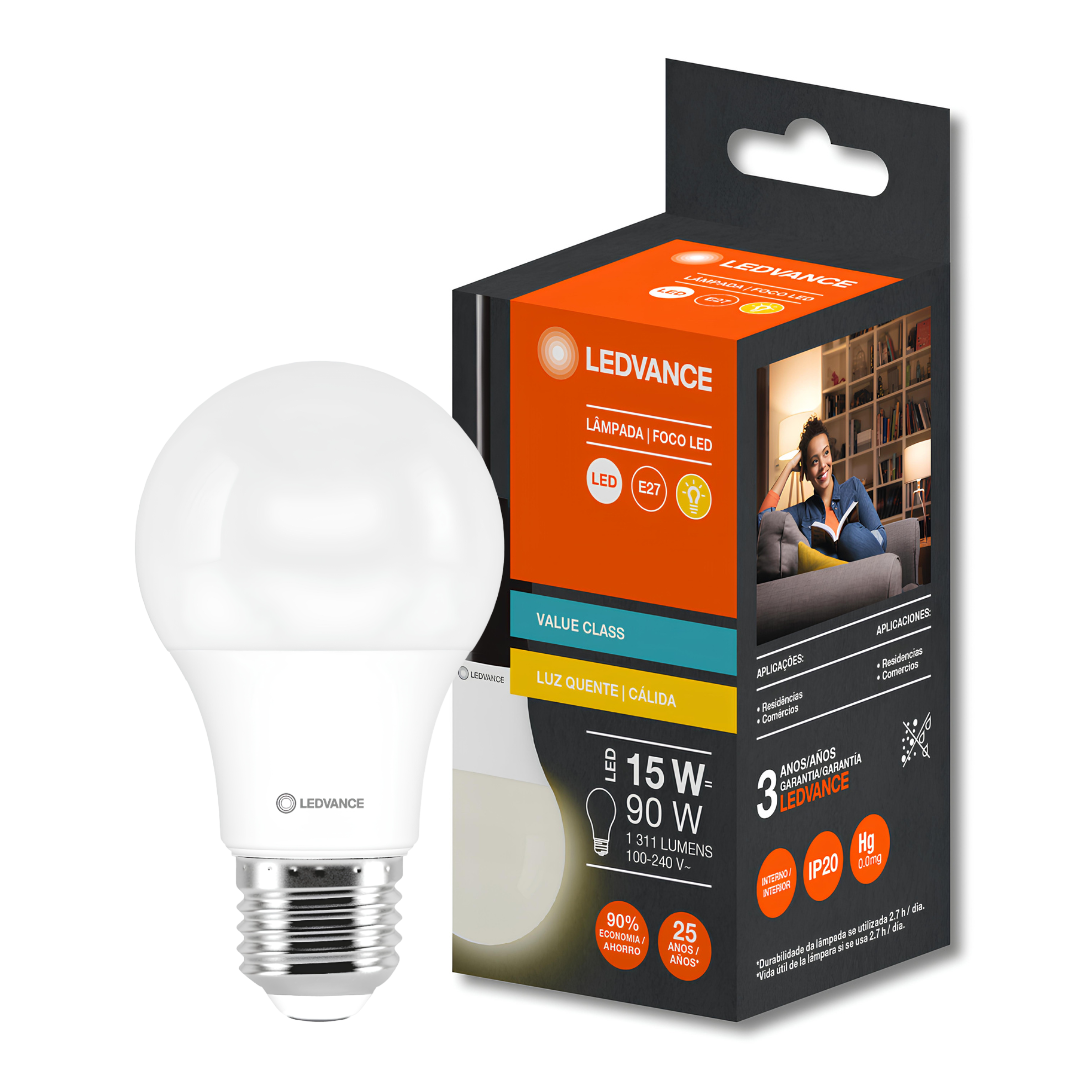 Lampada Led Bulbo 15W 1311Lm 200° Ip20 Bivolt E27 Ledvance