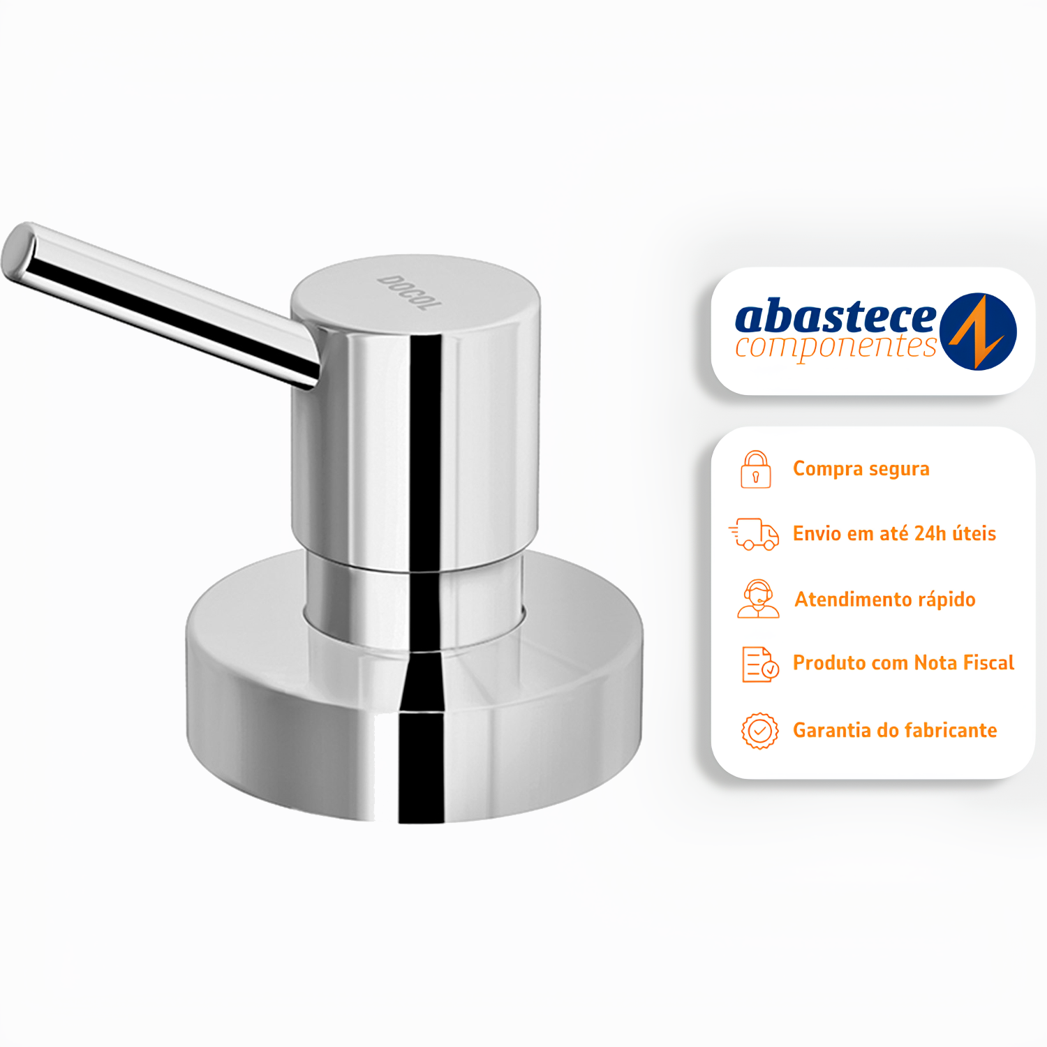 Acabamento para registro DocolBase 1/2", 3/4" e 1" Lóggica Docol