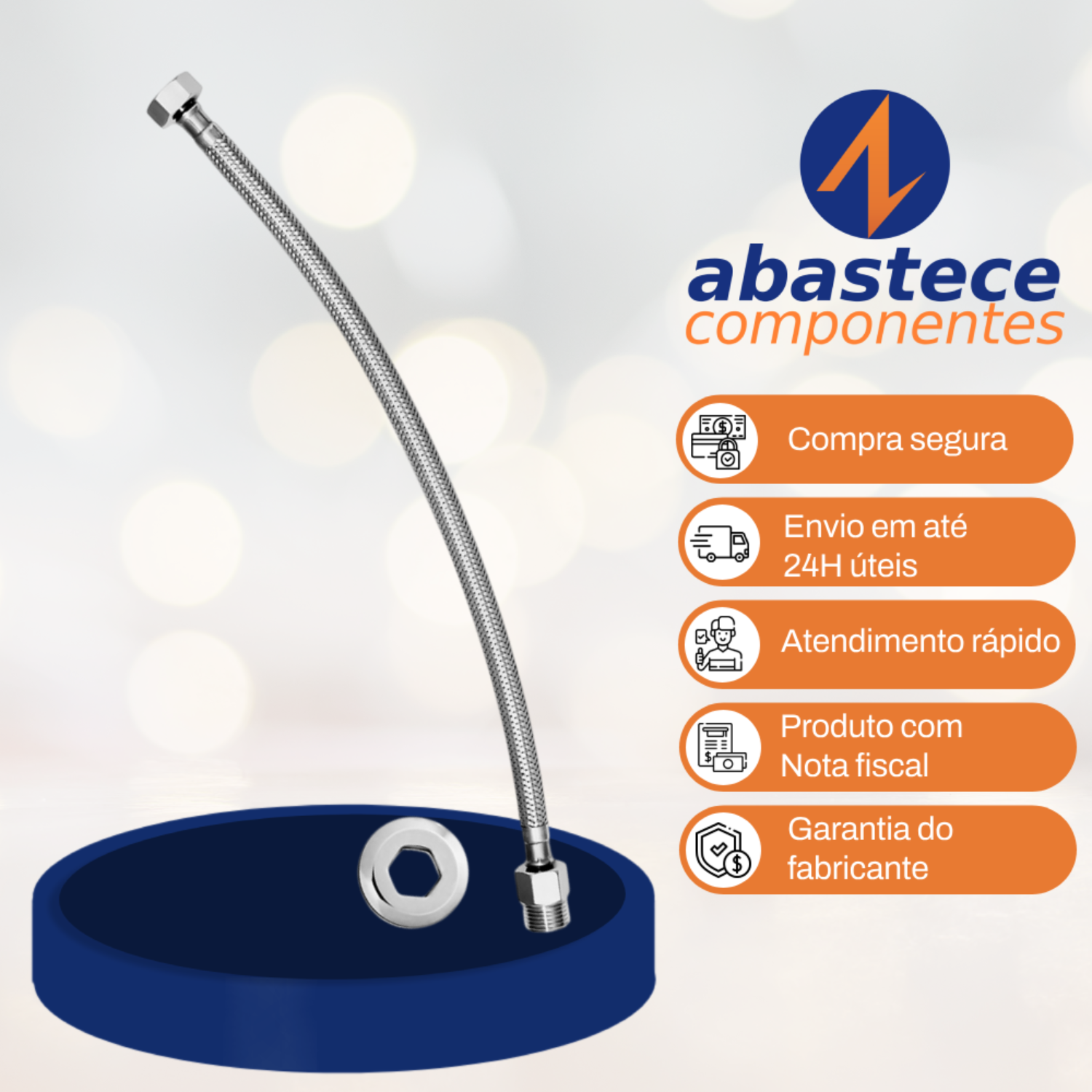 Ligação flexível em aço inox 60 cm 00608900 Docol