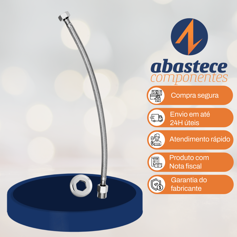 Ligação flexível em aço inox 40 cm 00607200 Docol