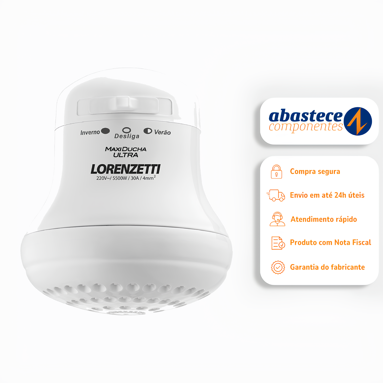Chuveiro Eletrico Maxi Ducha 220V 5500W Lorenzetti