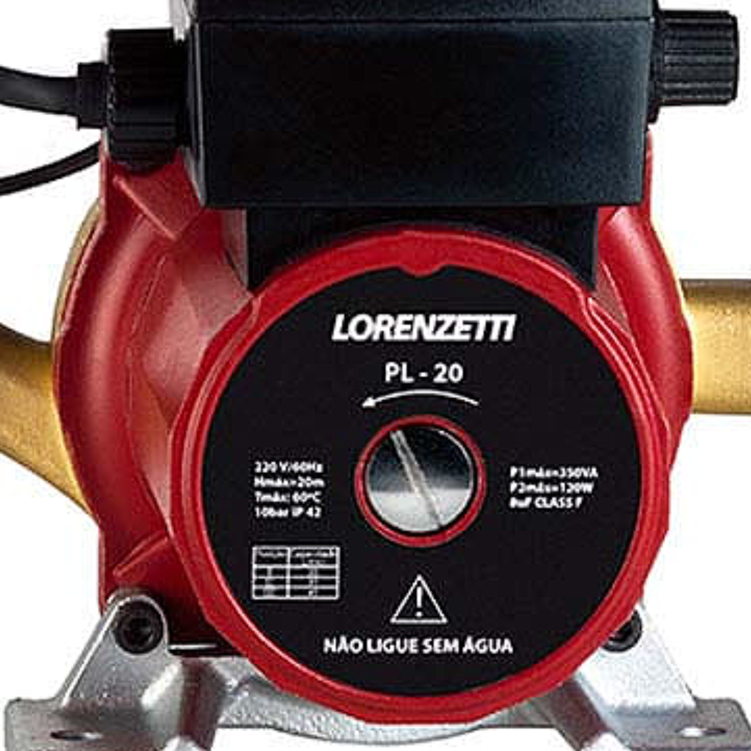 Pressurizador de água 220V PL-20 vermelho Lorenzetti