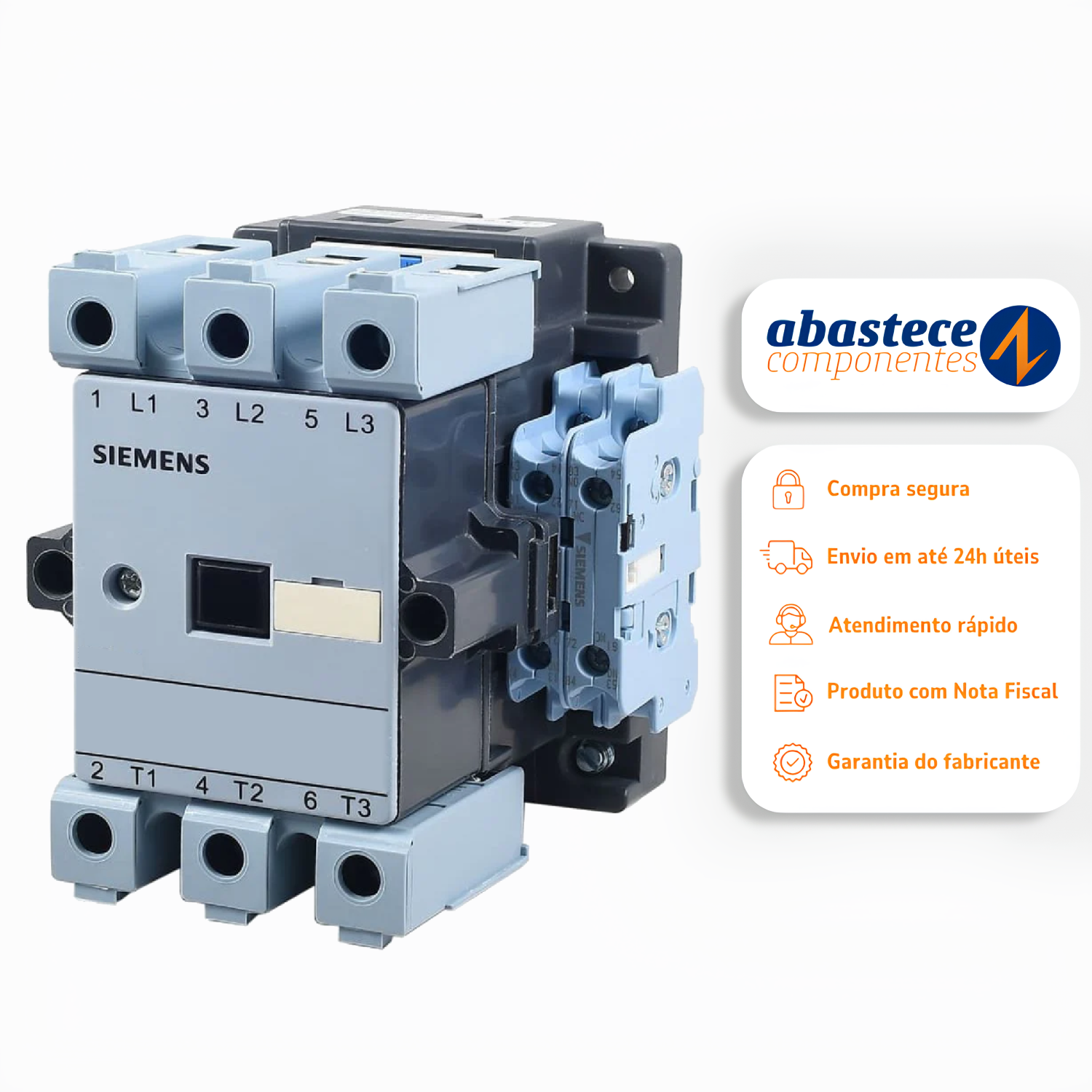 Contator De Potencia Tripolar 105A 220V 3Ts50220an2 Siemens