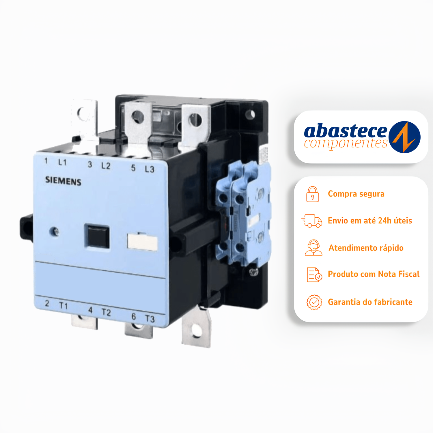 Contator De Potencia Tripolar 170A 220V 3Ts52220an2 Siemens