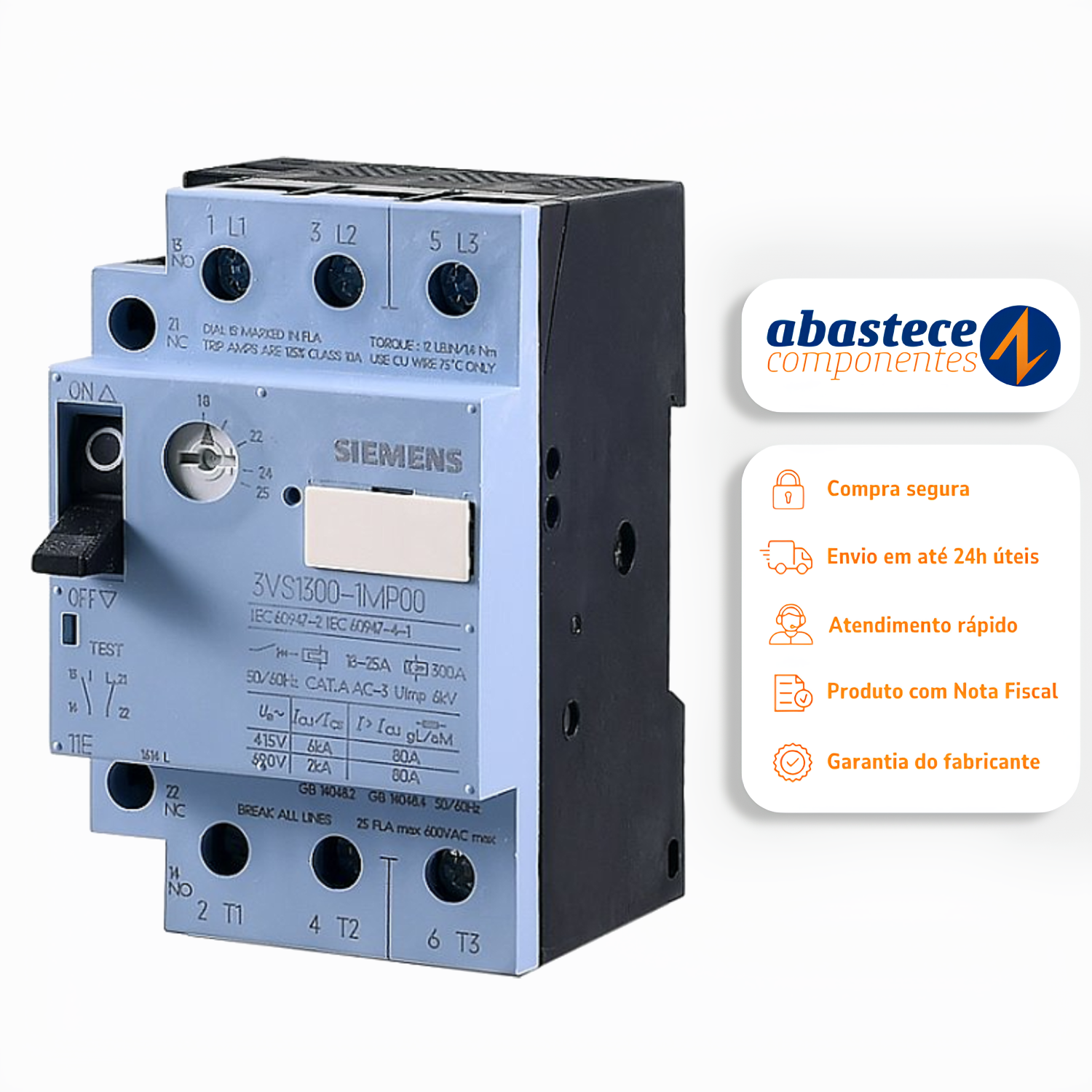 Disjuntor Motor 22-32A 1Na1nf 3Vs16 Siemens