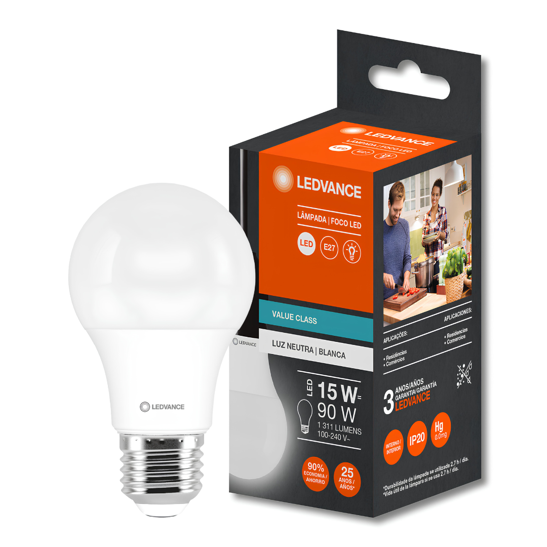 Lampada Led Bulbo 15W 1311Lm 200° Ip20 Bivolt E27 Ledvance