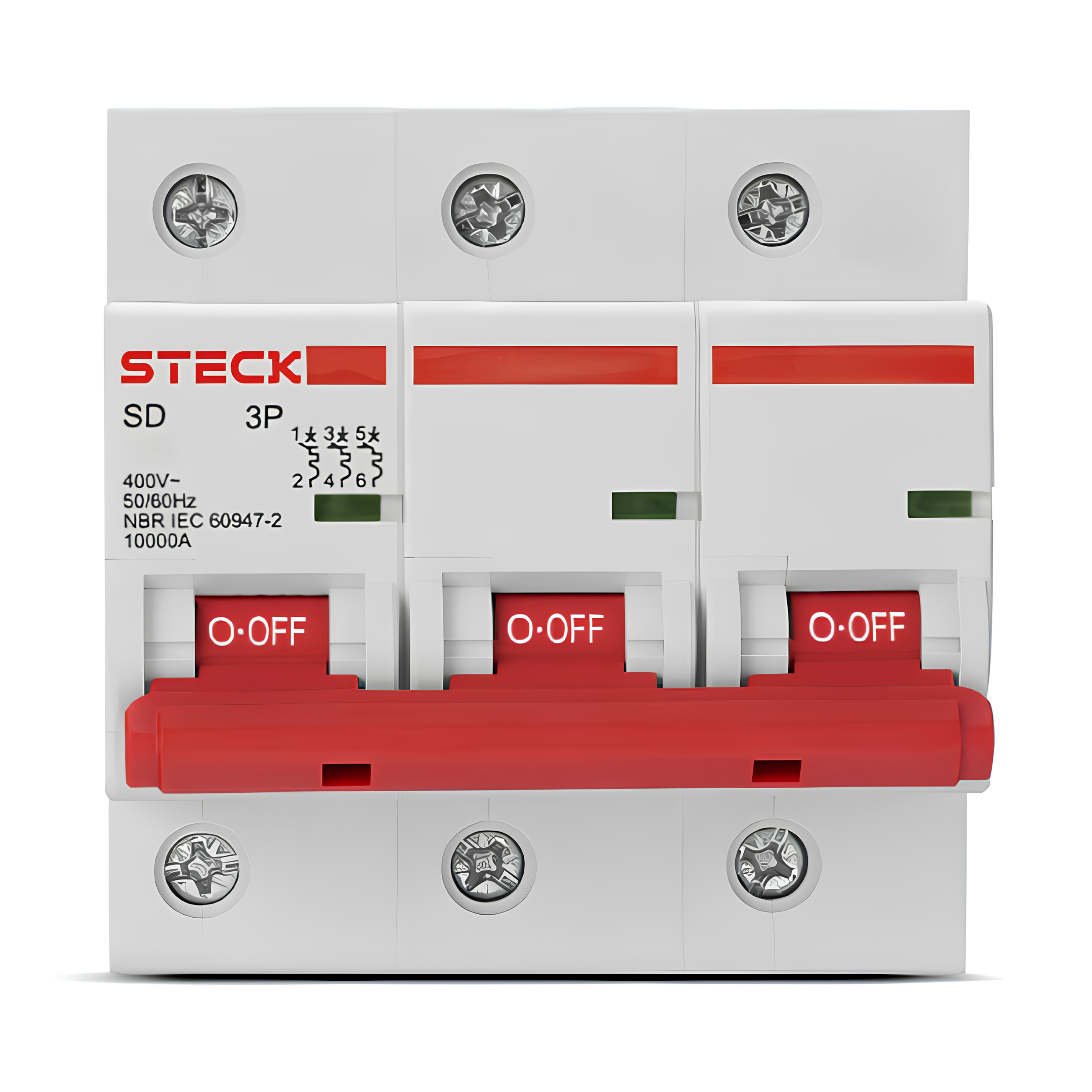 Disjuntor Trifásico 125A 3P Curva C 10Ka Sdd3c125 Steck