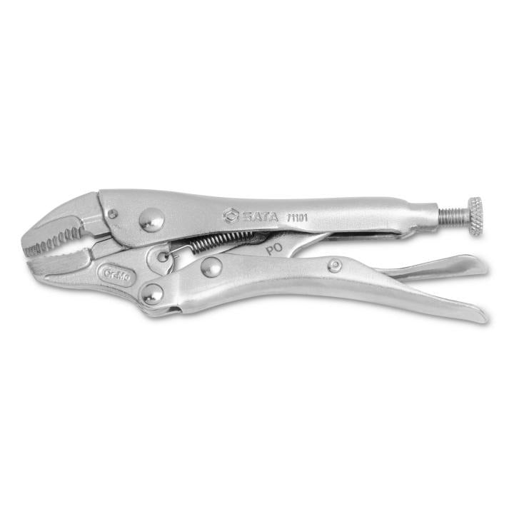 Alicate De Pressão Mordente Curvo 5" Aço Cr-Mo St71101st Sata