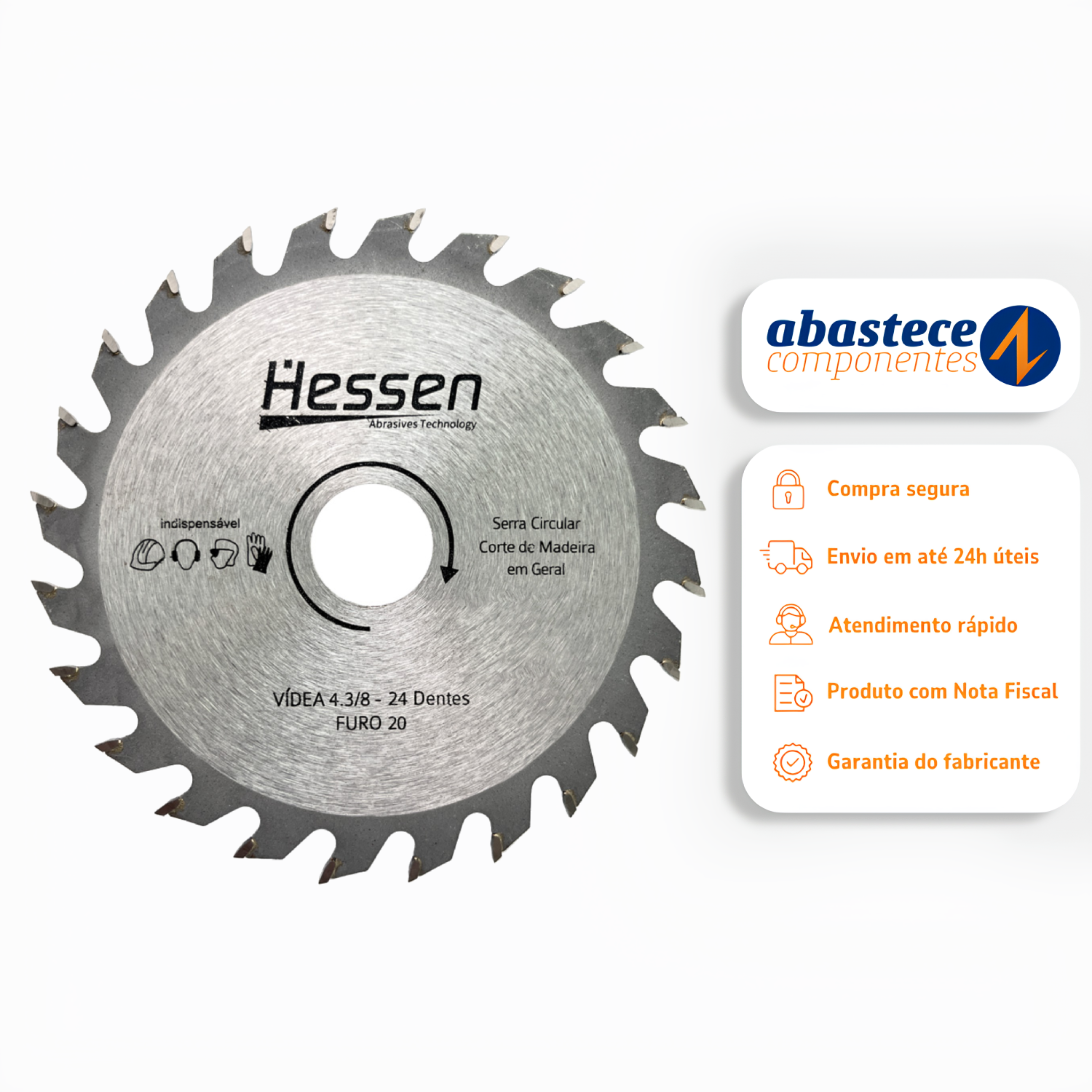 Serra Circular Wd 4.3/8X24d Para Madeira Hessen Serra Circular Wd 4.3/8X24d Para Madeira Hessen