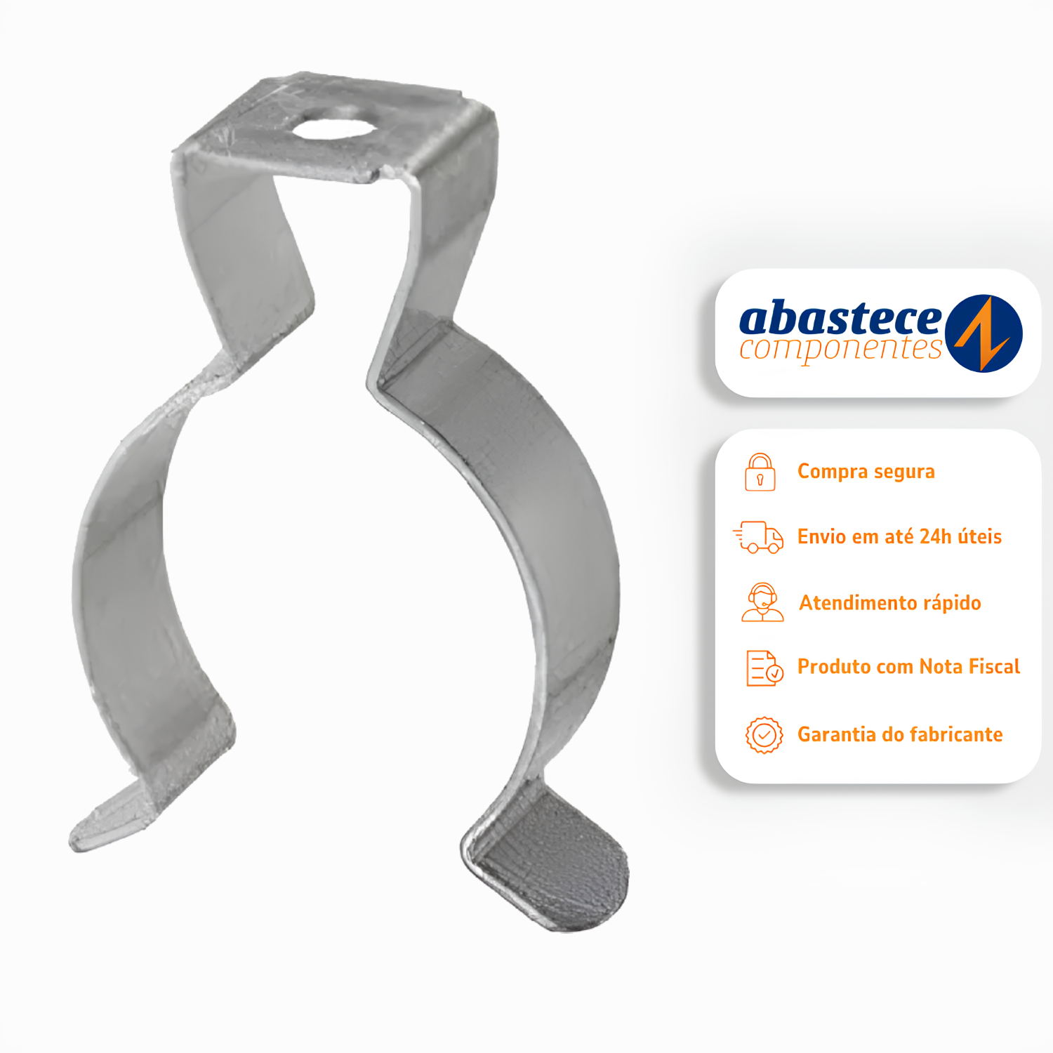 Conjunto com 2 Abraçadeiras Para Lâmpada Tubular T8 Lumibras