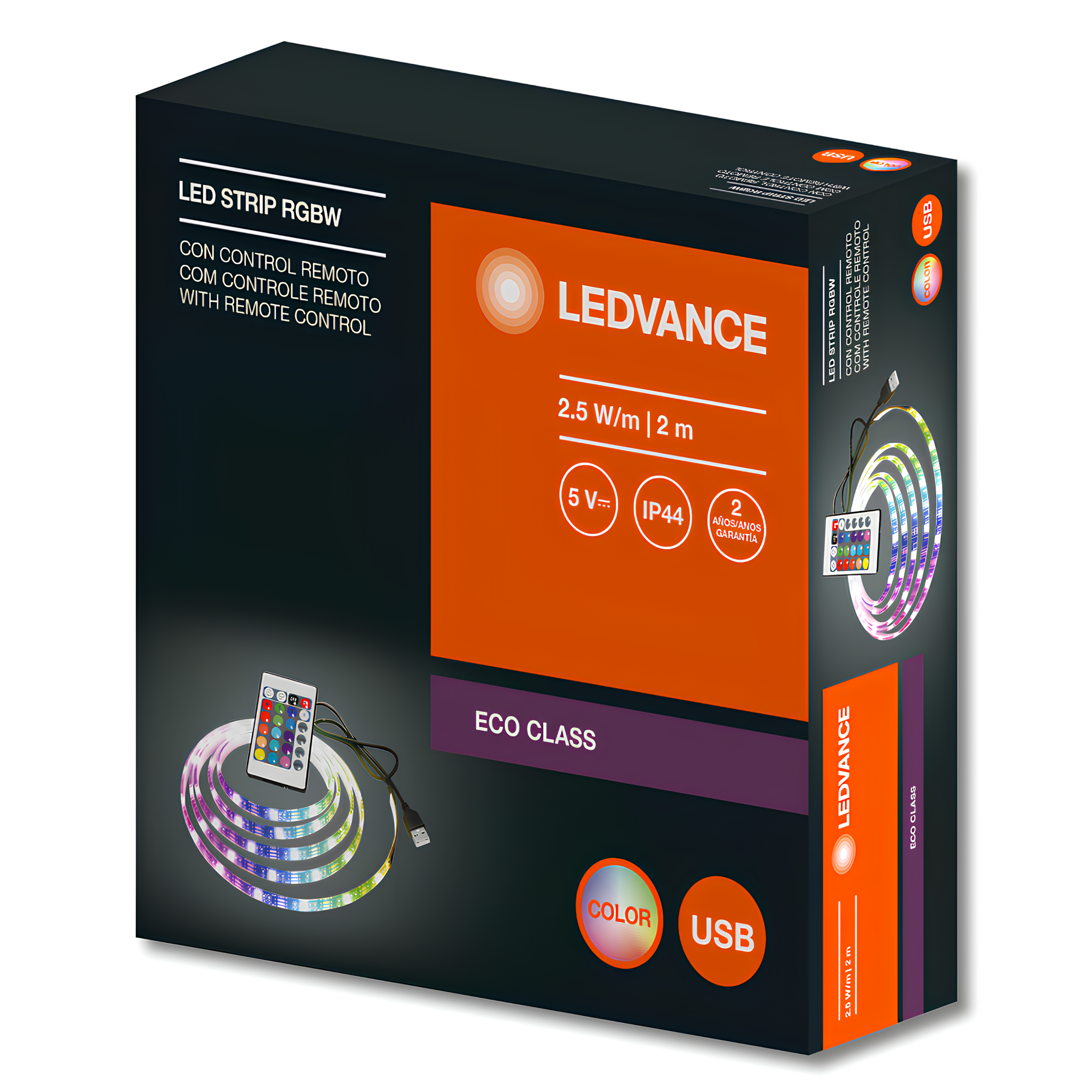 Fita Led Ecoflex  2M 2,5W Rgb 25Lm/M Ip44 Usb 5V Ledvance