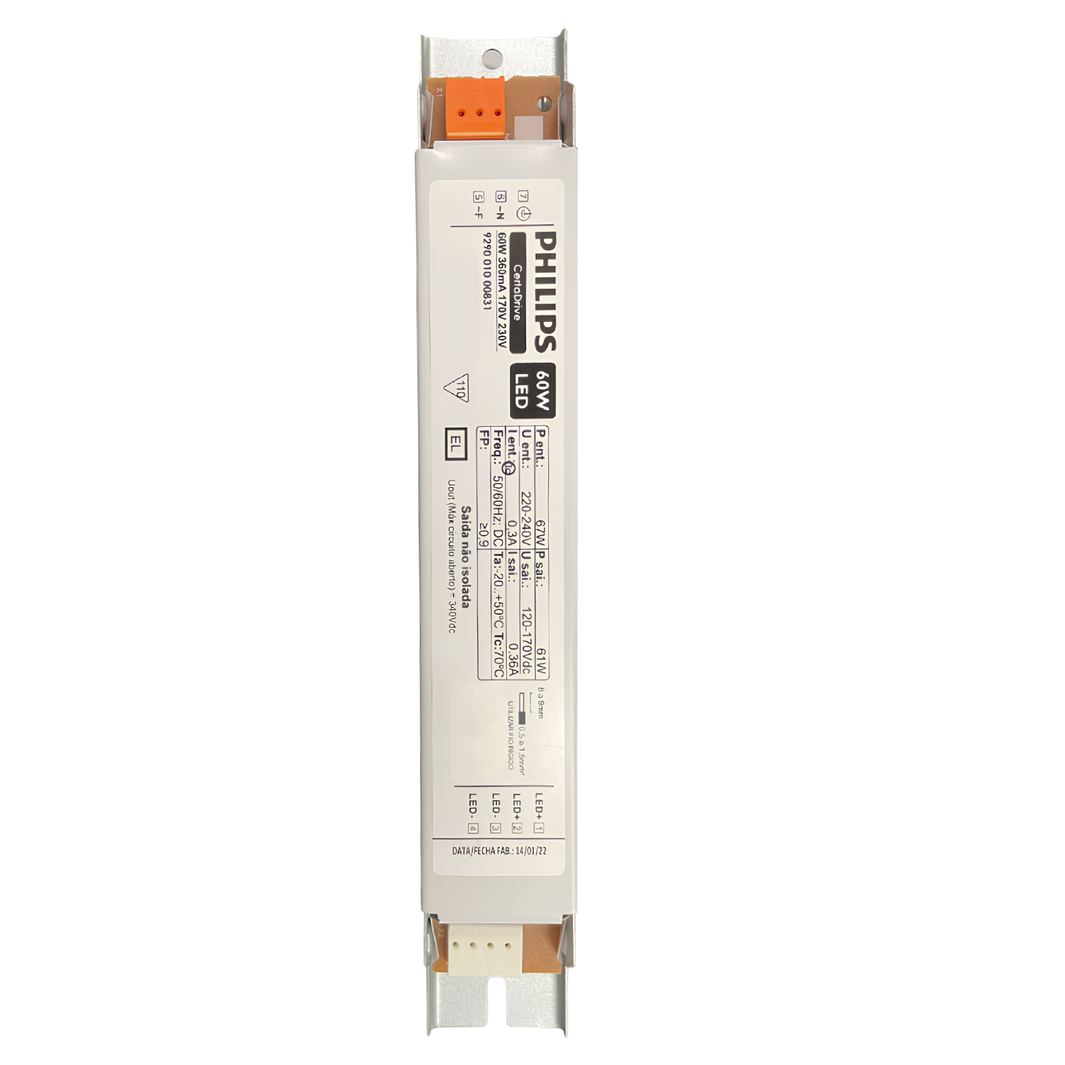 Certa Drive Led Interno 60W 220V (120-170Vdc) Philips