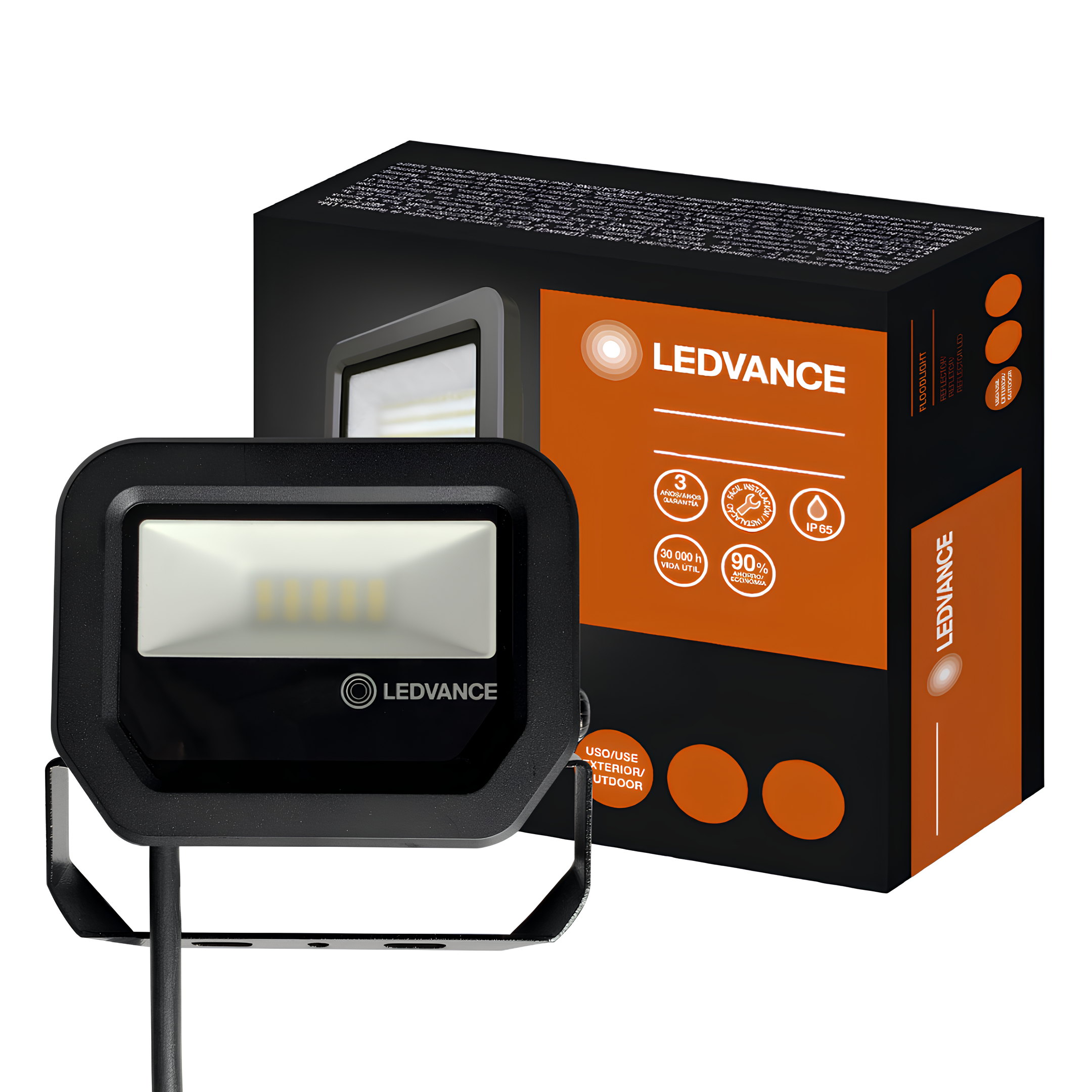 Refletor Led Floodlight Pfm Preto 10W 100° Ip65 Bivolt Ledvance