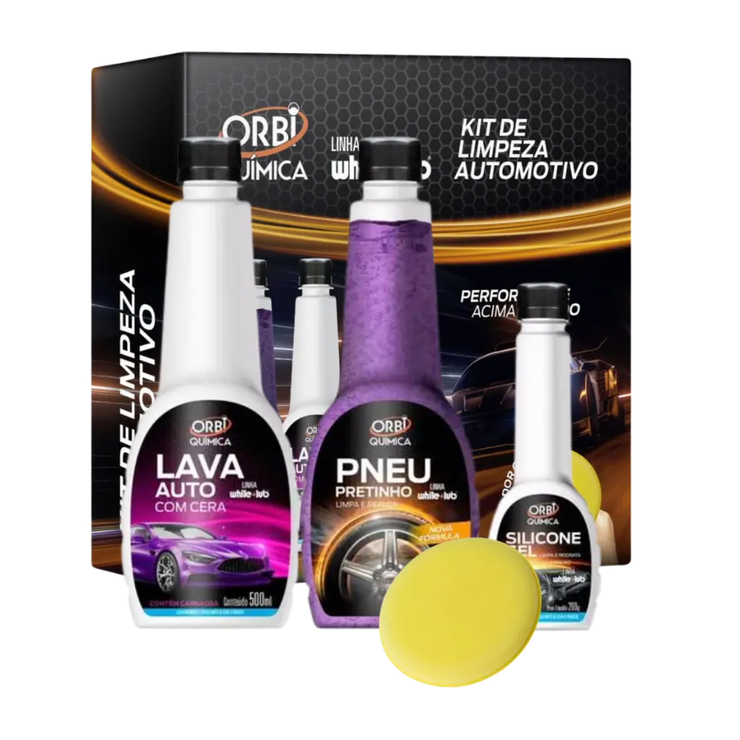 Kit Limpeza Automotiva White Lub Orbi Química