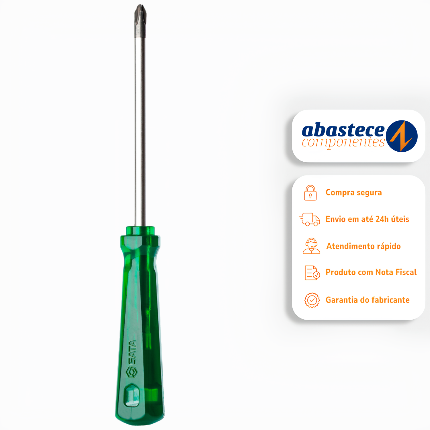 Chave Phillips Com Cabo Pvc Translucido 1/8X5” St61368 Sata