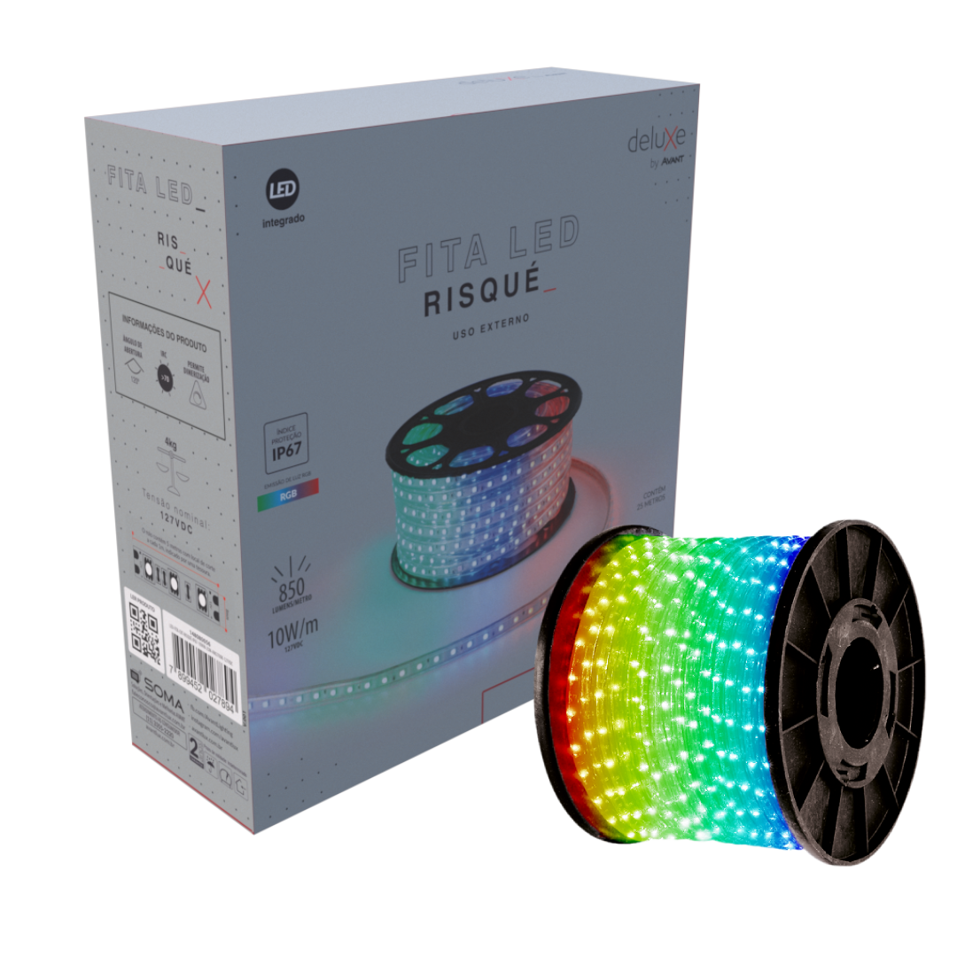 Fita Led Externa Risque 25 Metros 10W RGB 127V IP67 Avant