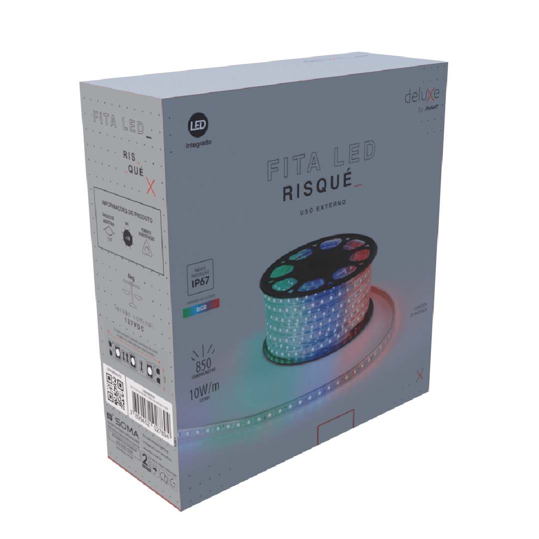 Fita Led Externa Risque 25 Metros 10W RGB 127V IP67 Avant