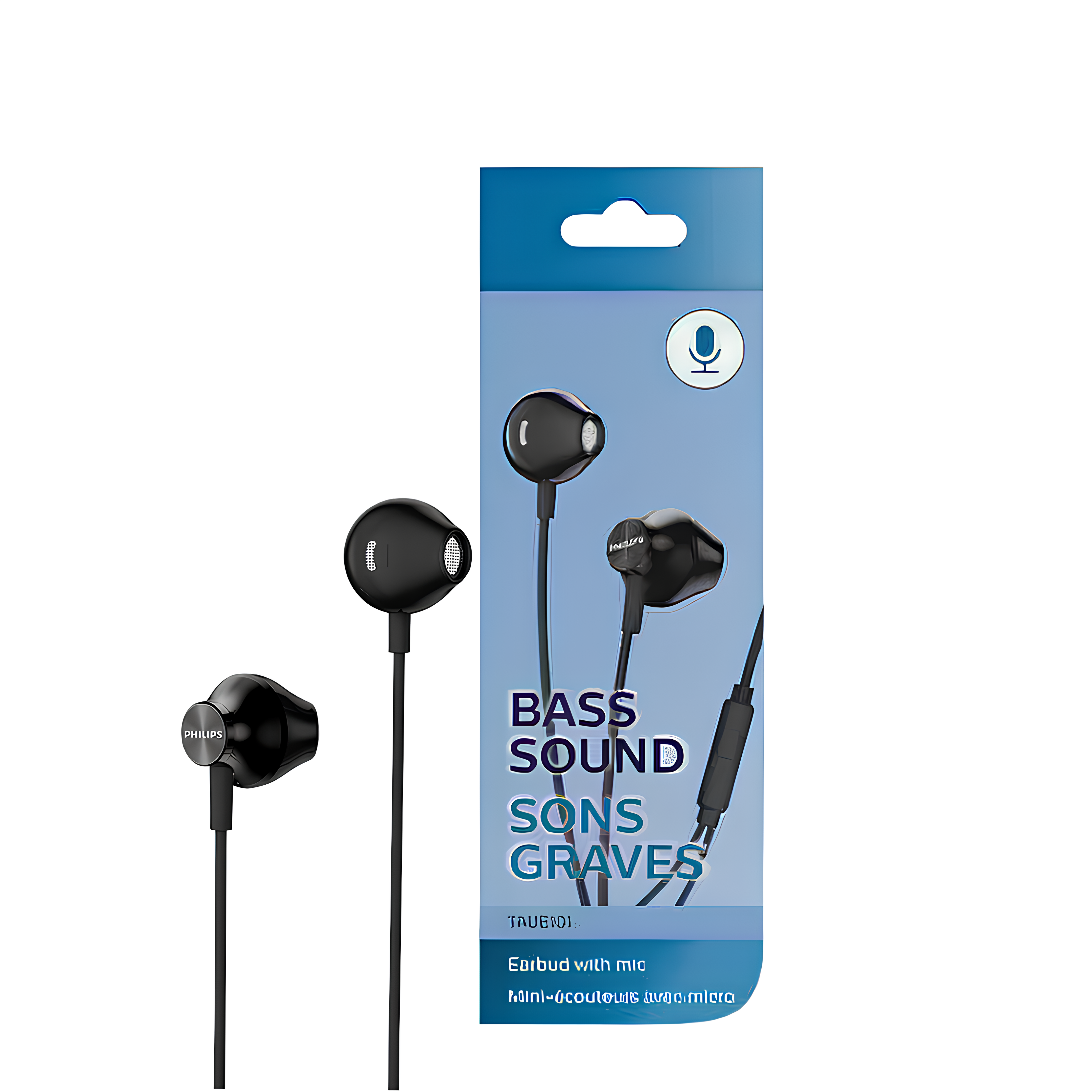 Fone De Ouvido com Microfone Preto Philips
