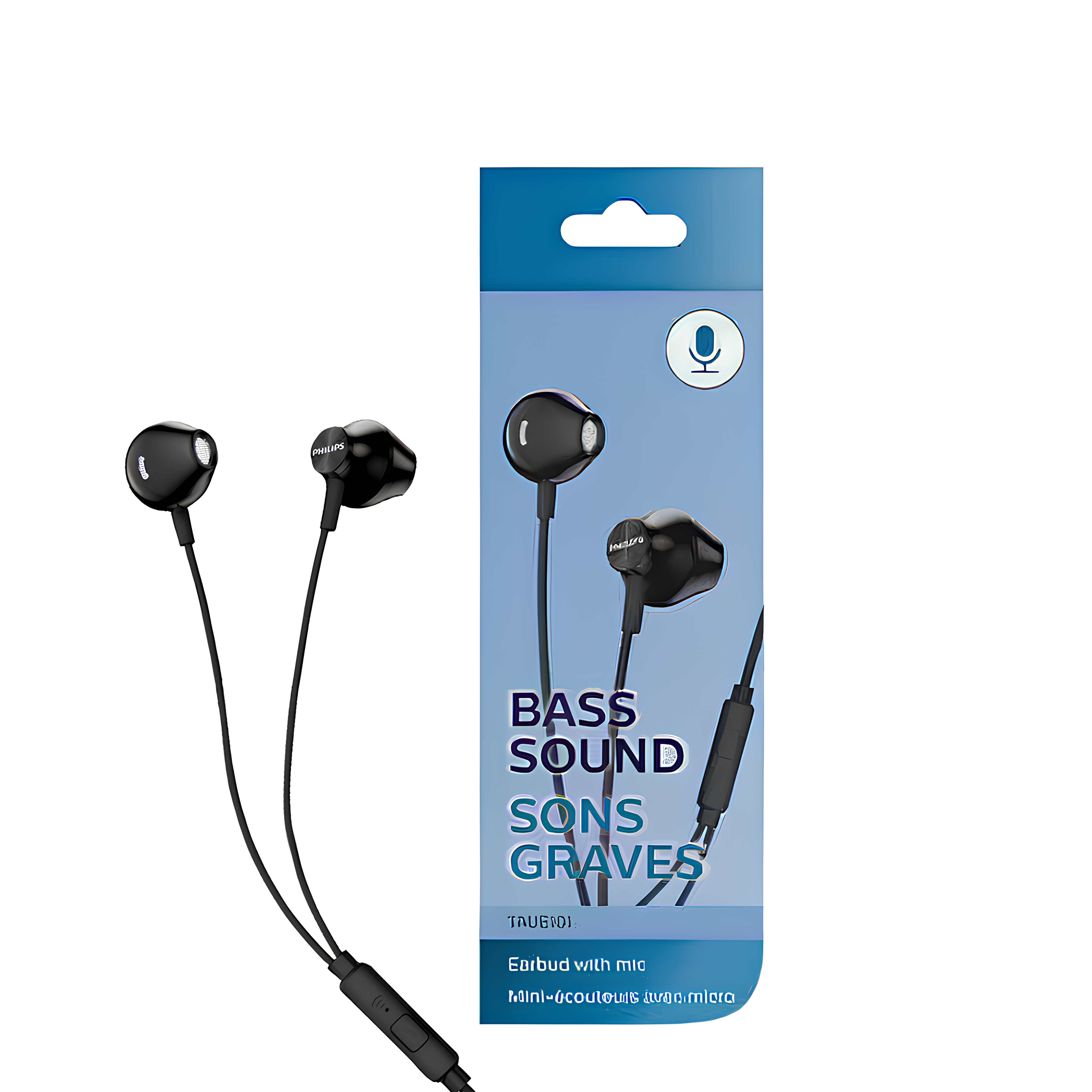 Fone De Ouvido com Microfone Preto Philips