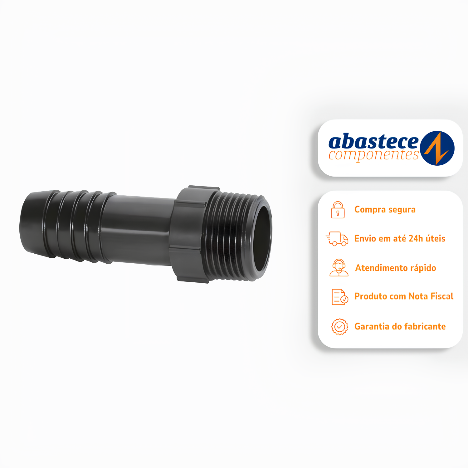 Adaptador Interno Para Mangueira 1/2 Preto 11487 Amanco