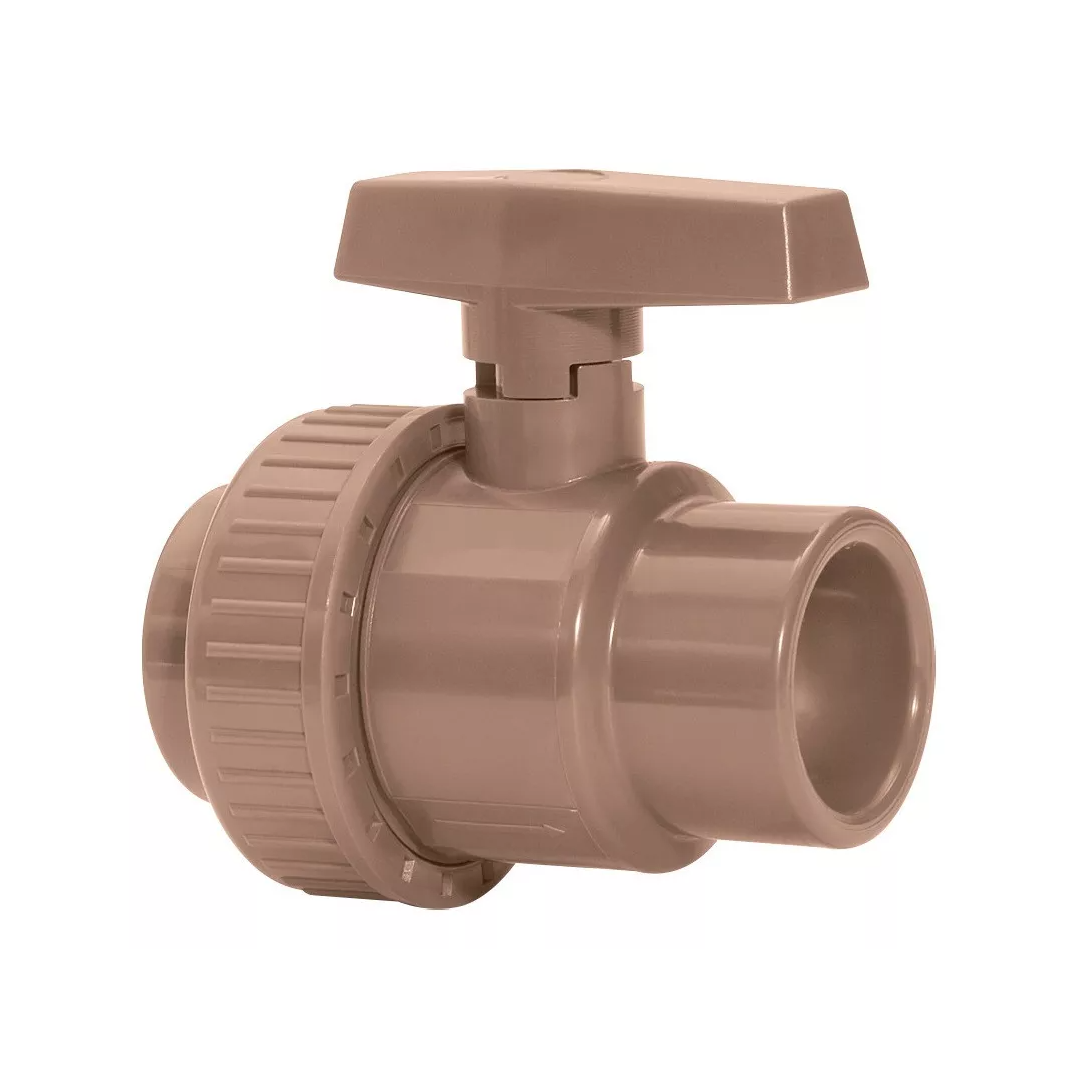 Registro De Esfera Soldável 40Mm C/Flange Pvc Marrom 97427 Amanco