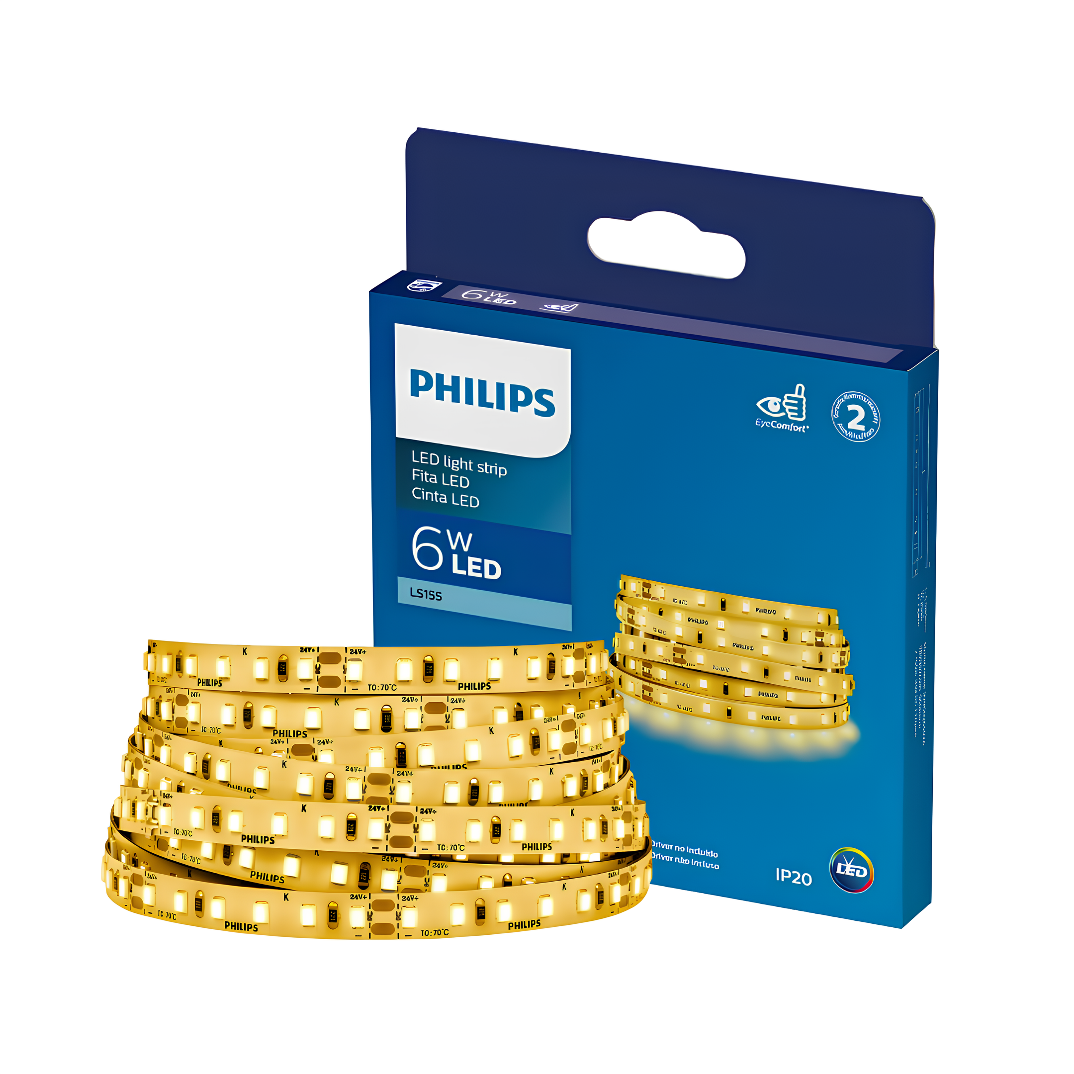 Fita Led Corepro 5M 6W 24V Ip20 560Lm/m LS155 Philips