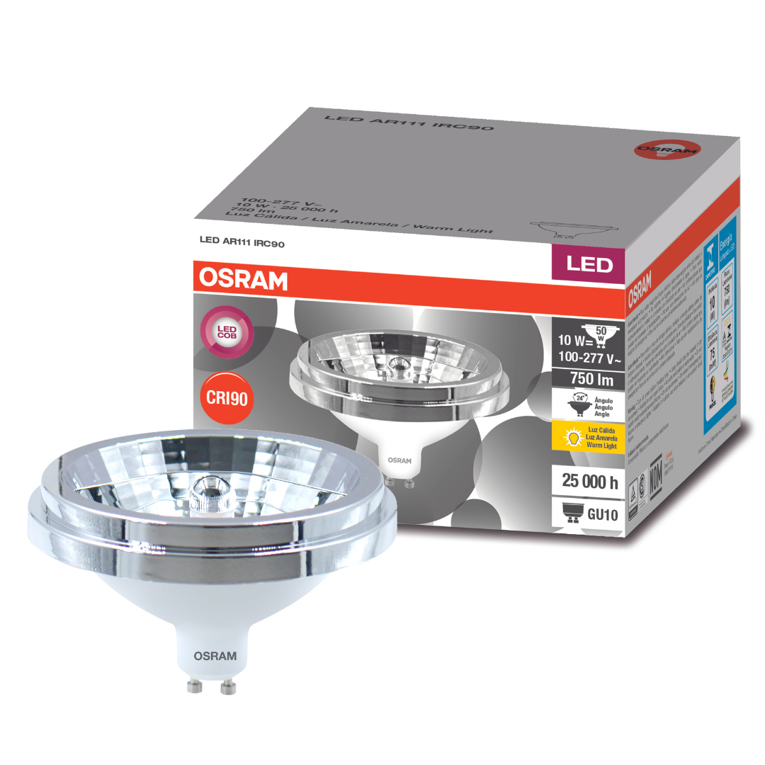 Lâmpada Led Ar111 Gu10 24° 2700K 10W Bivolt Ledvance Osram