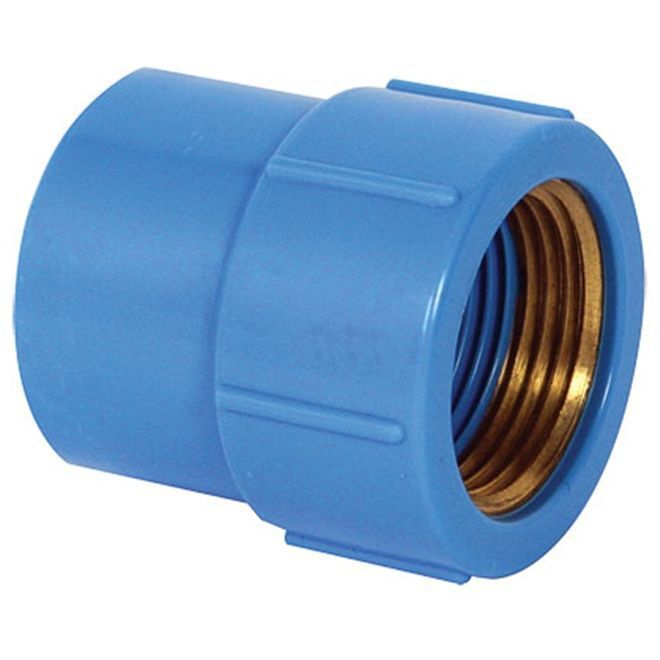 Luva Soldável Bucha Latão 25mm x 3/4" Pvc Azul 11752 Amanco