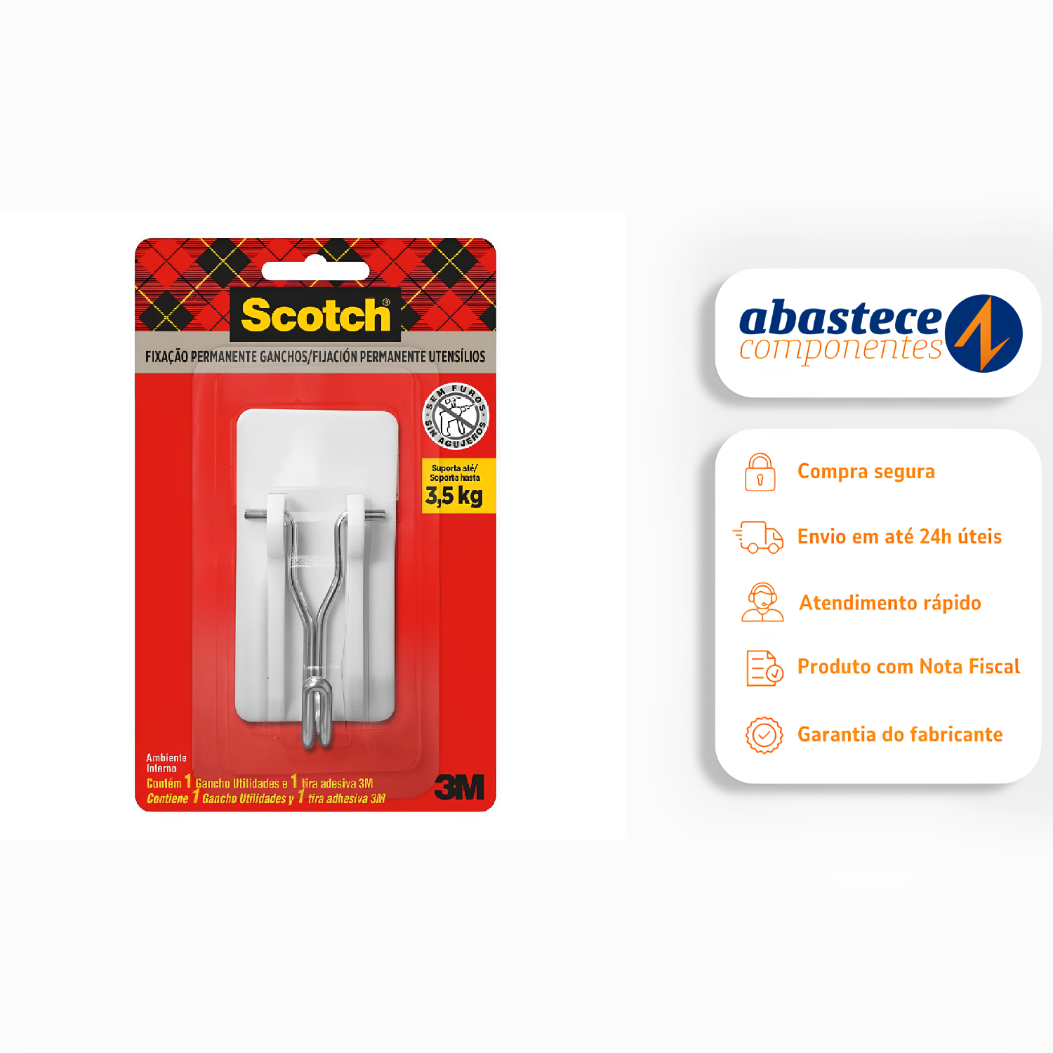 Gancho Adesivo Utilidades HB004684351 3M Scotch