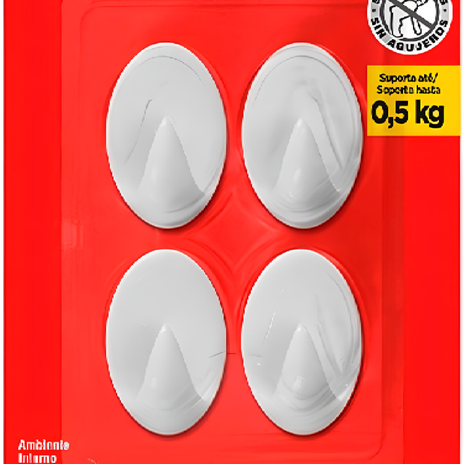 Gancho Adesivo Branco Pequeno (P) HB004684310 3M Scotch