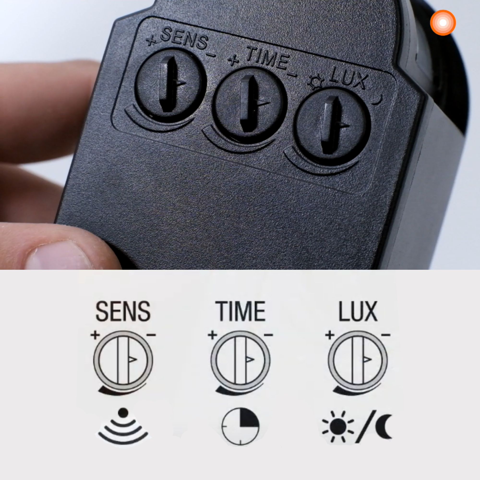 Refletor Floodlight Compact Sensor Preto 20W 90° Bivolt Ledvance