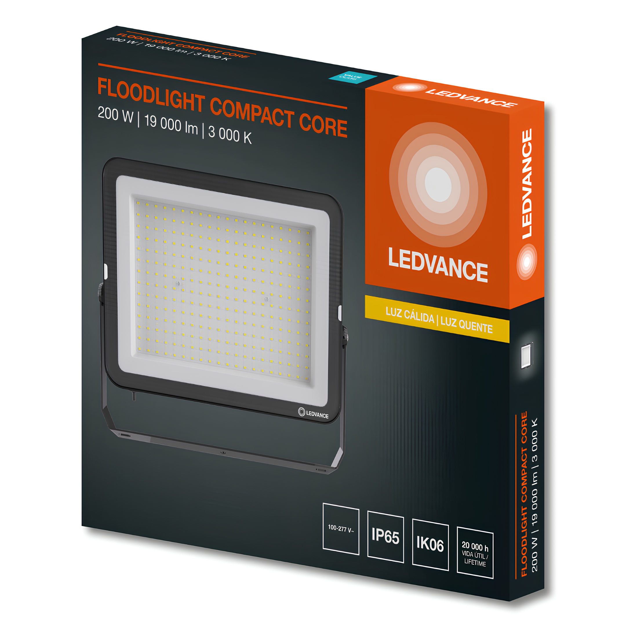 Refletor Floodlight Compact 200W 19000Lm Bivolt Ledvance