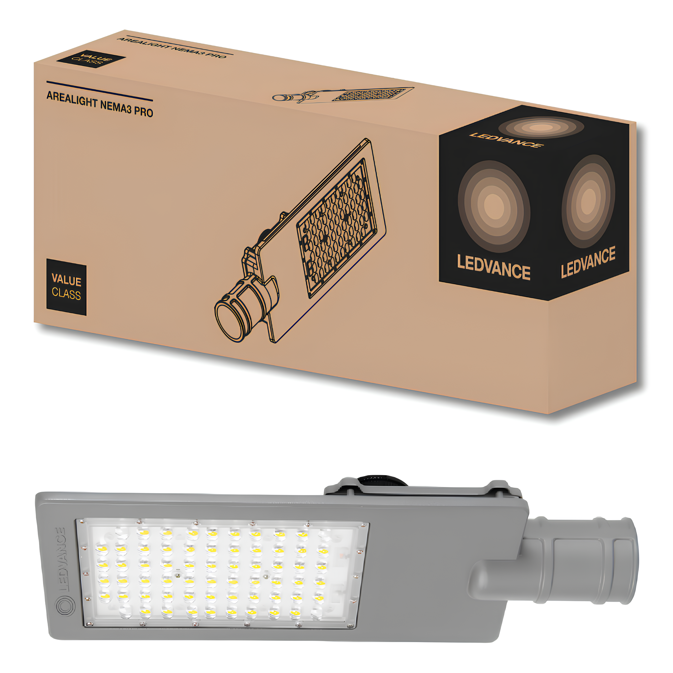 Luminaria Led Publica Arealight Nema3 Pro 70W 9450Lm Ledvance