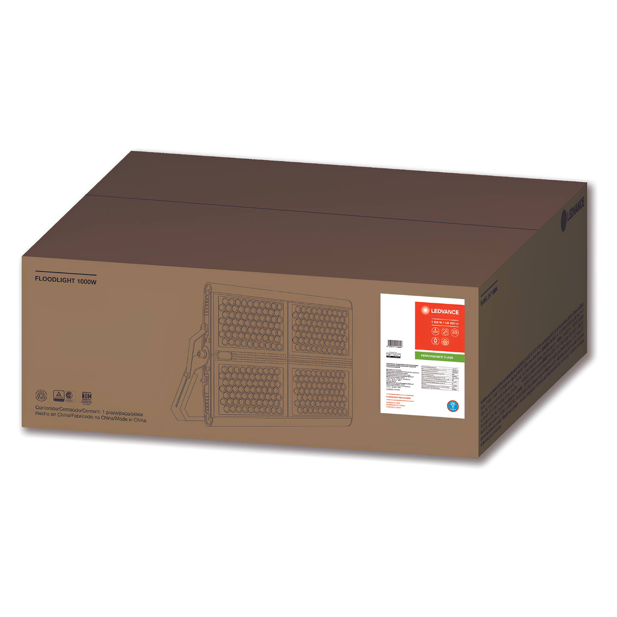 Refletor Led Latam Hp 1000W 5700K 120000Lm 30° Ip66 Ledvance