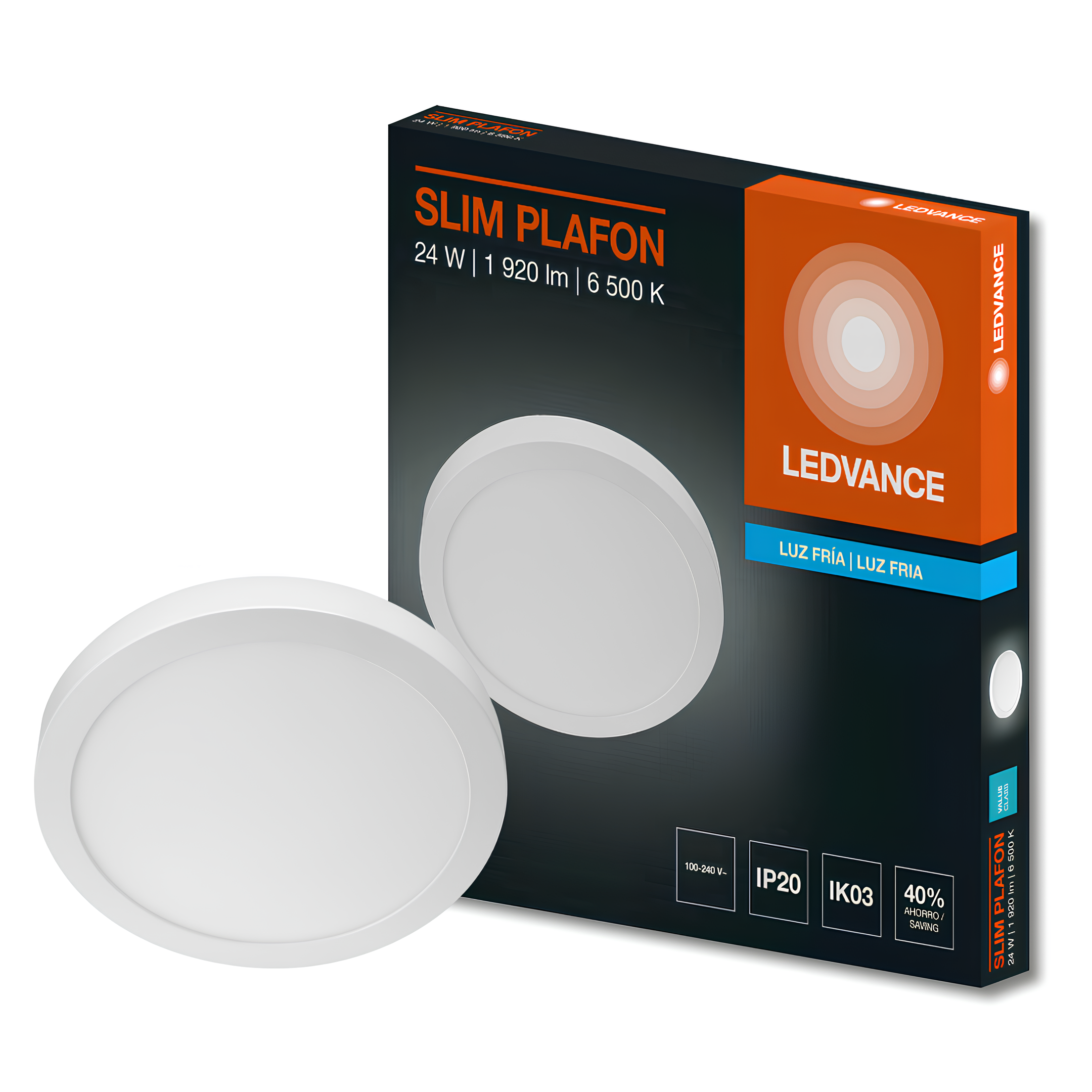 Luminaria Led Sobrepor Redonda Slim 29Cm 24W 1680Lm Ledvance