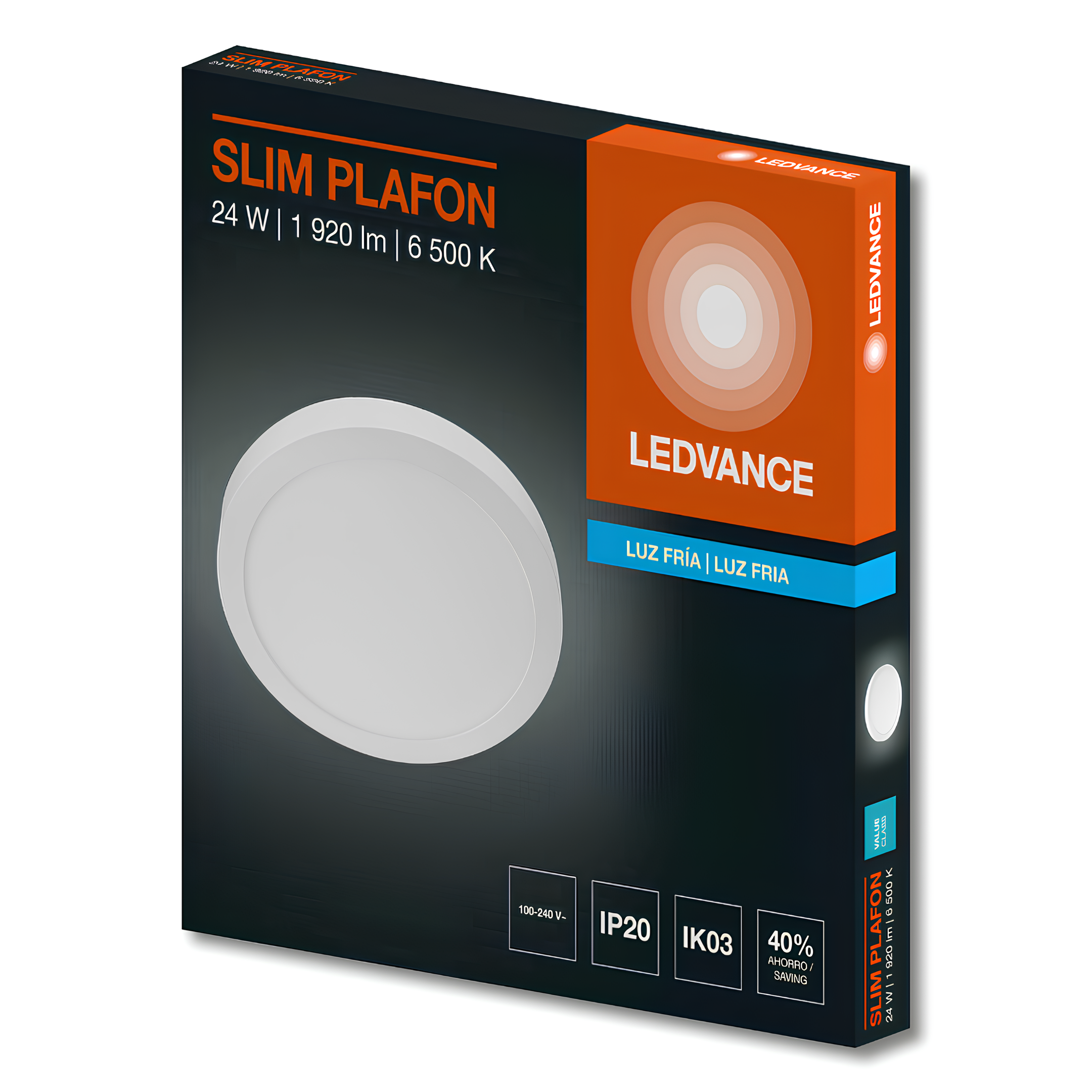 Luminaria Led Sobrepor Redonda Slim 29Cm 24W 1680Lm Ledvance