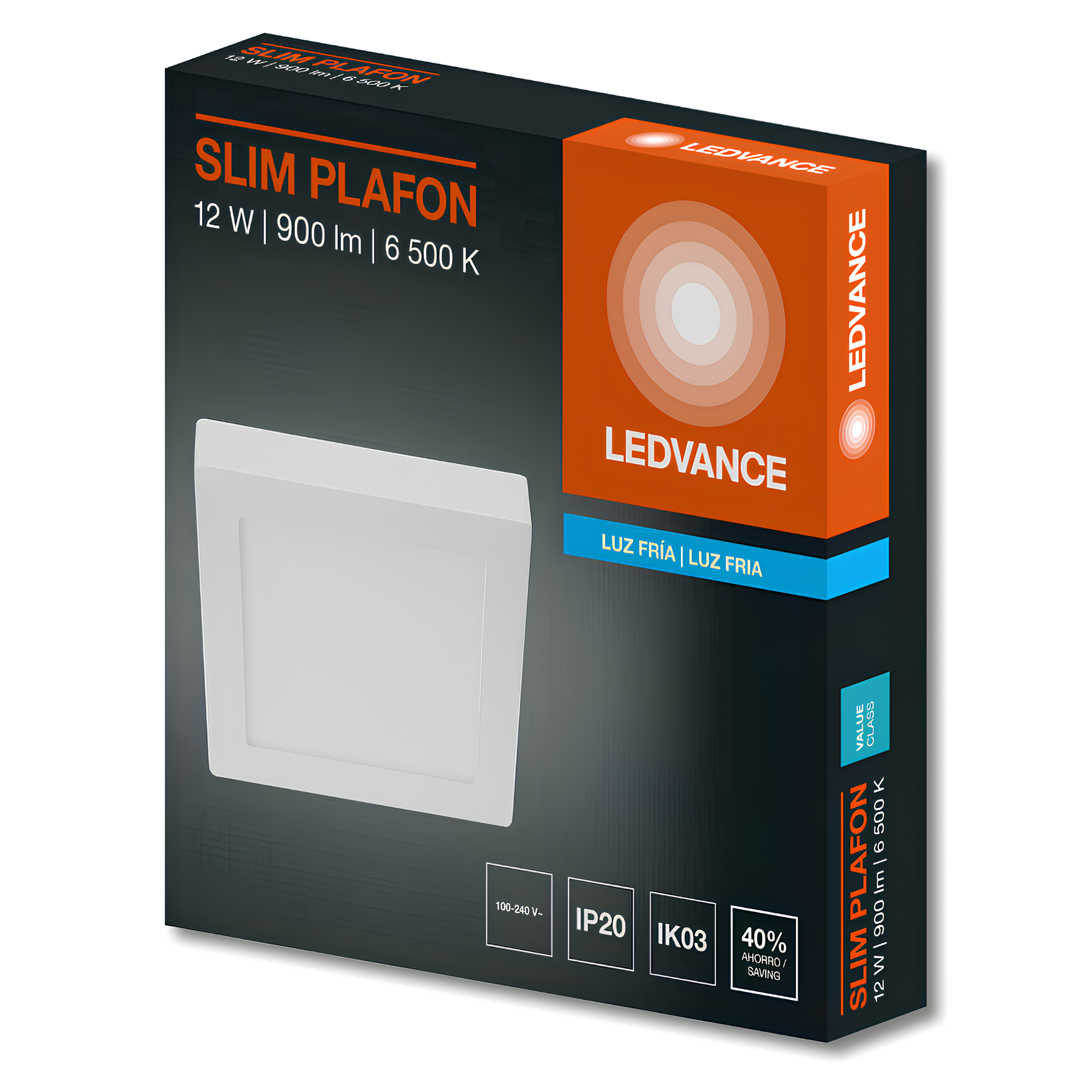 Luminaria Led Sobrepor Quadrada Slim 17Cm 12W 840Lm Ledvance