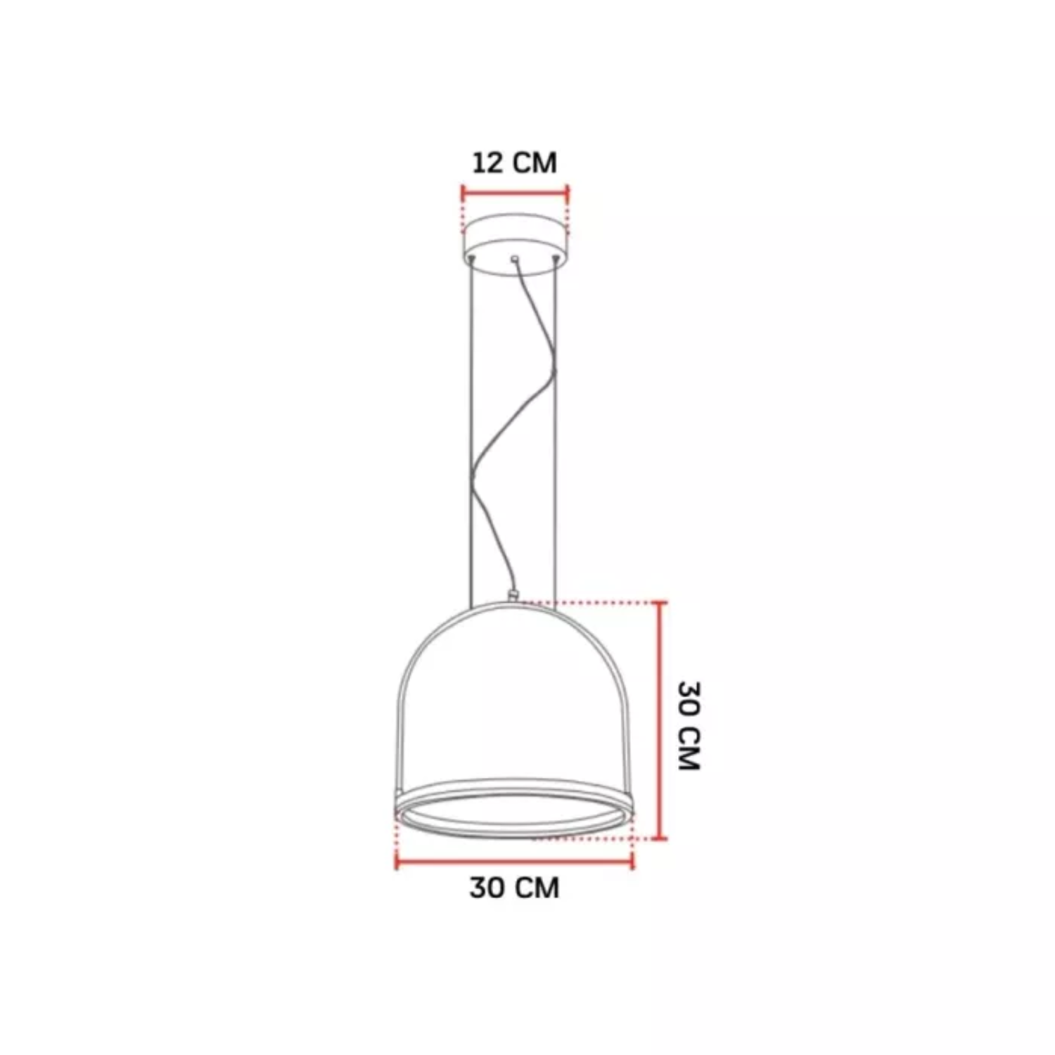 Pendente Led Cage 30Cm Alumínio 12W 3000K 960Lm Bivolt Avant
