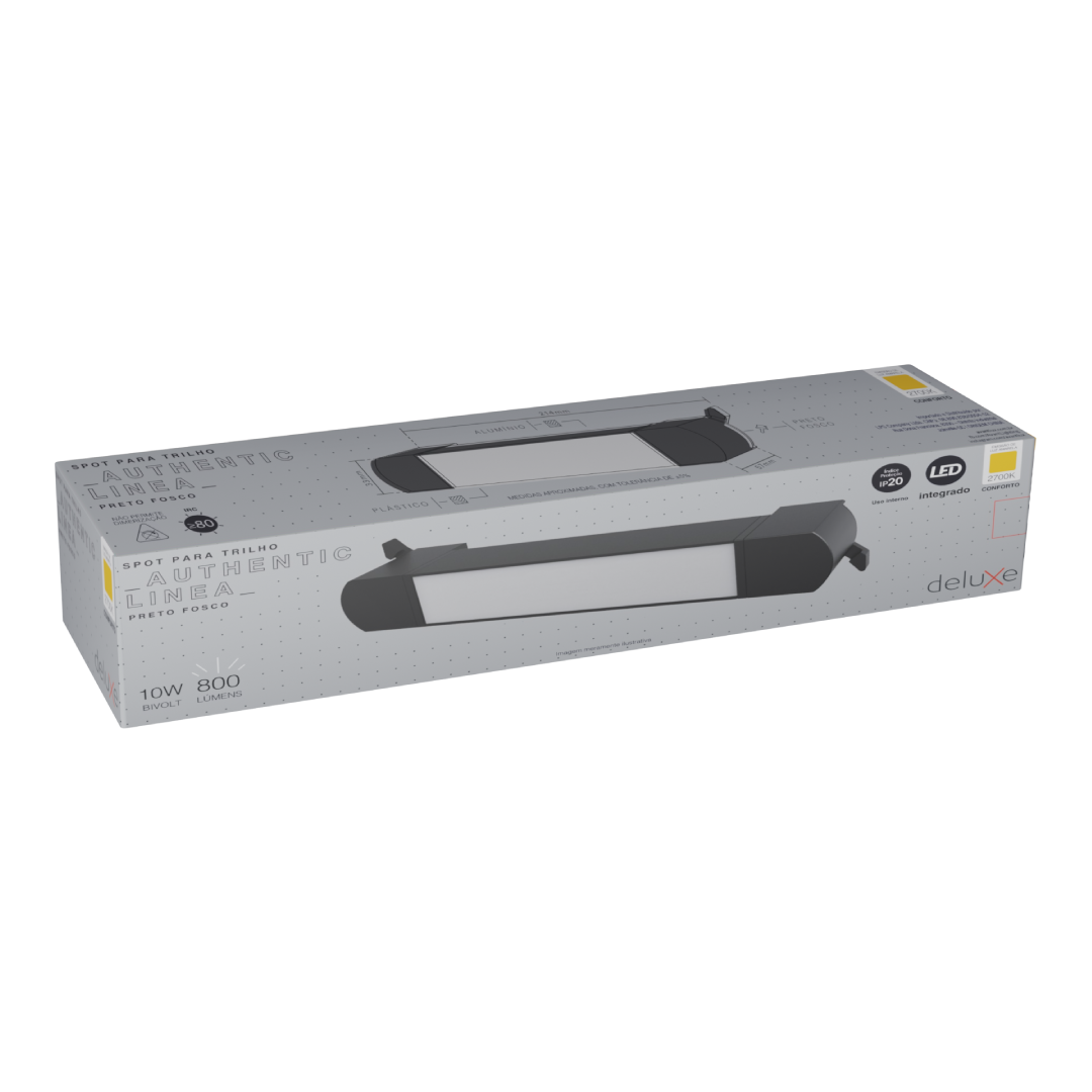 Spot Led Trilho Eletrificado Linea Preto 20W 1600Lm Avant