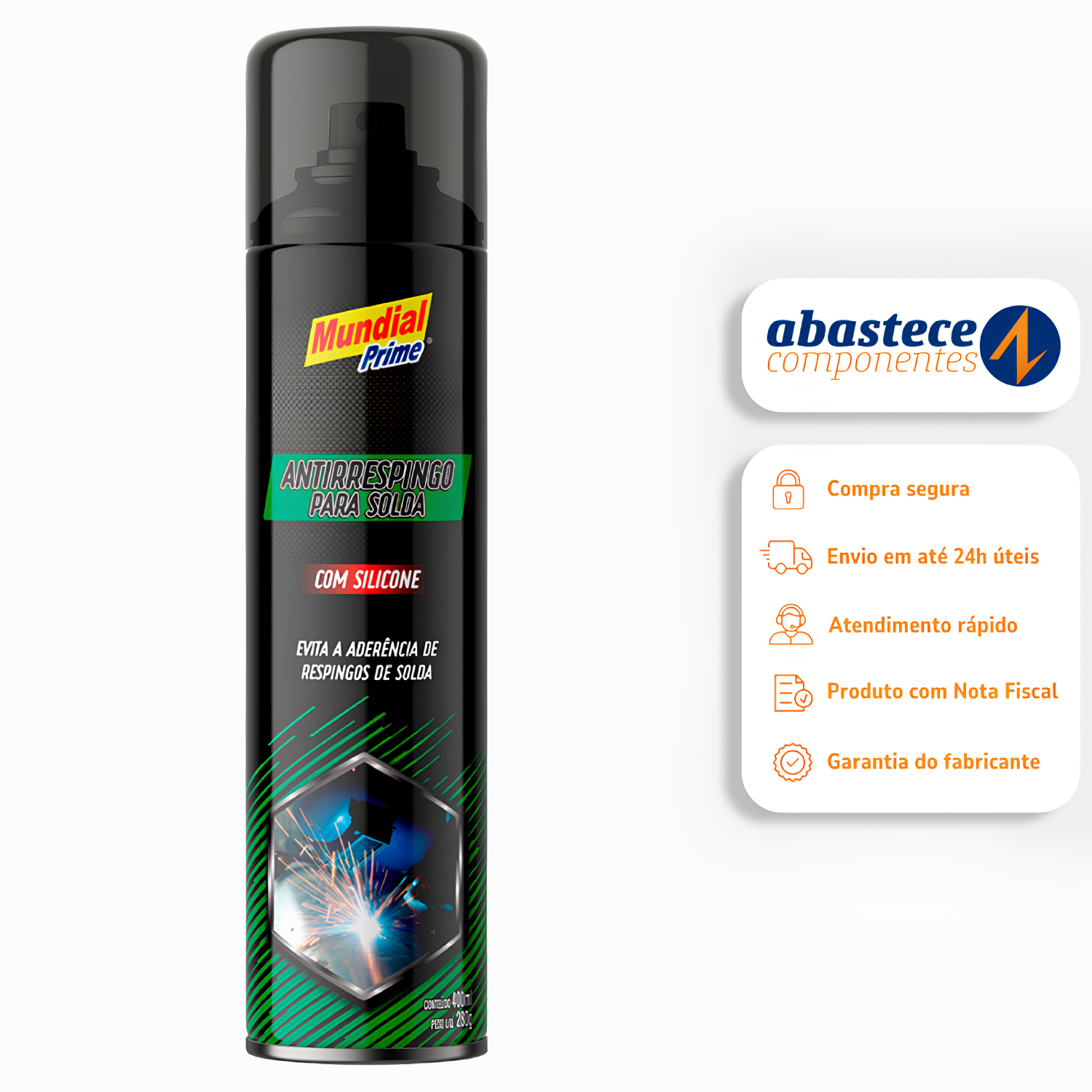 Spray Antirrespingo De Solda Com Silicone 280G AE03000009 Mundial Prime