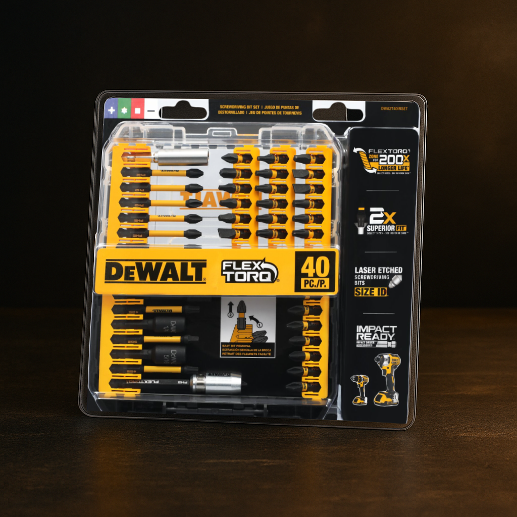 Jogo De Bits 40 Peças Impact Ready Flextorq Dwa2t40ir Dewalt