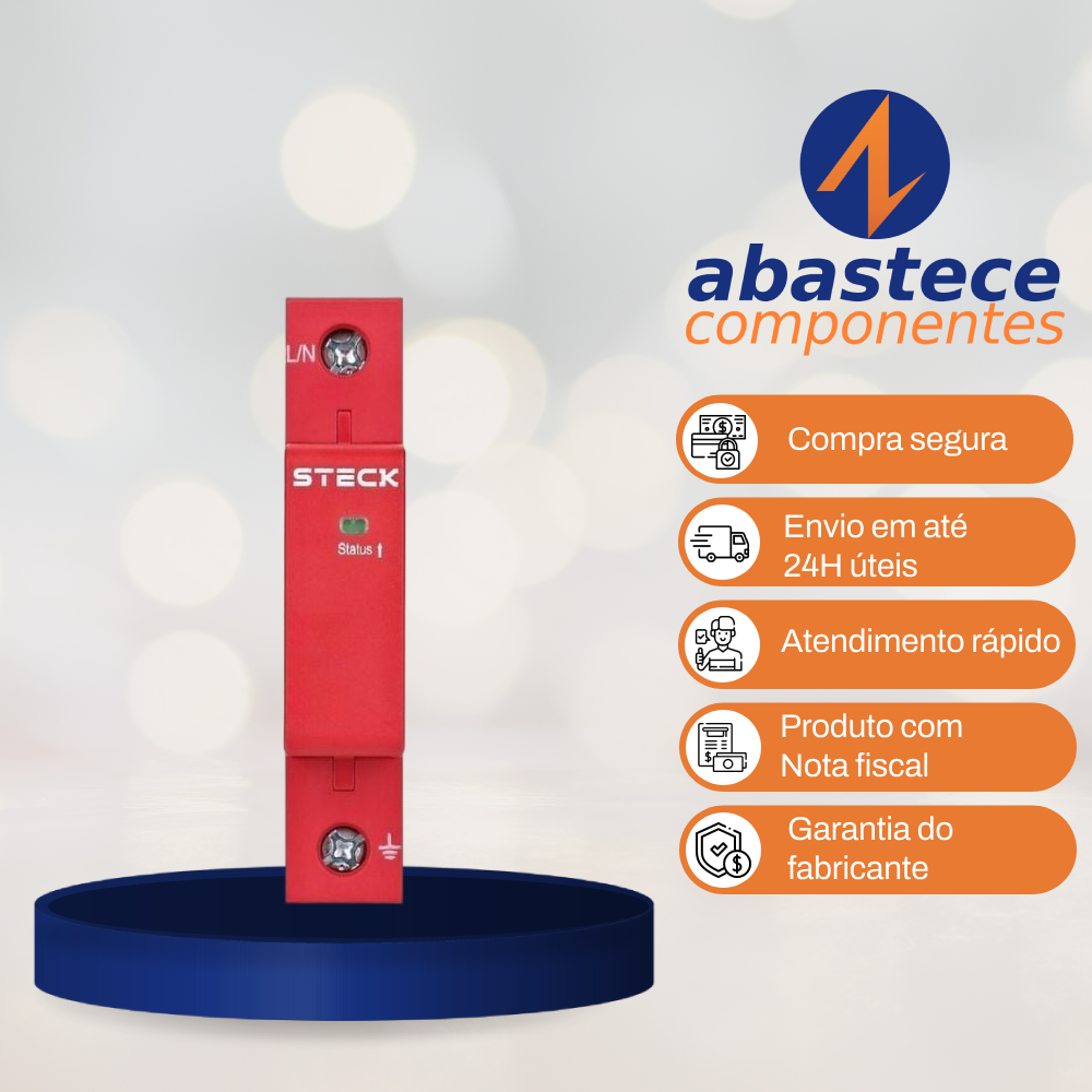 Dispositivo Proteção Contra Surto DPS 1P 275V 15KA DPS15275V Steck