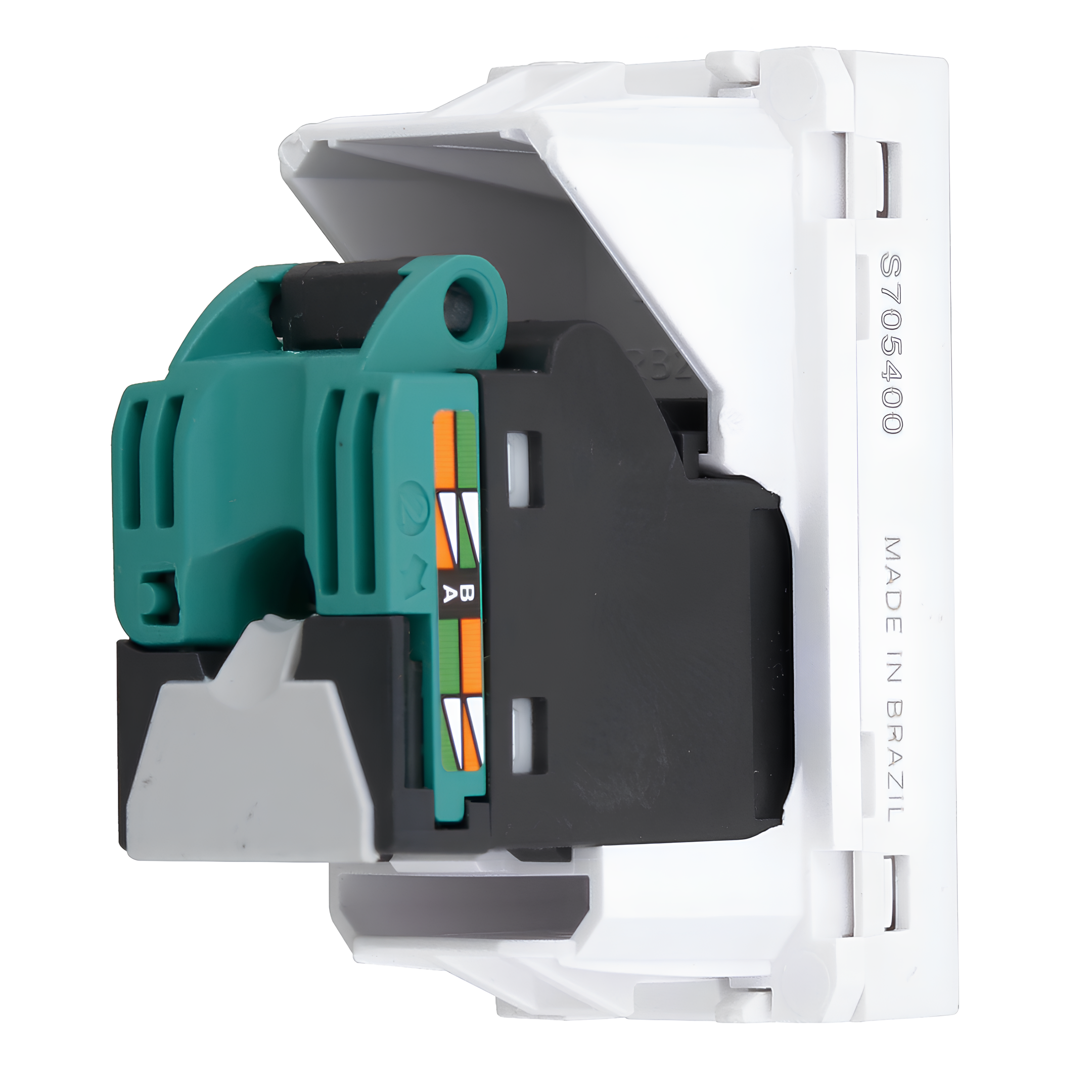 Modulo Tomada Rj45 Cat.5E Toolless Branco Orion Schneider