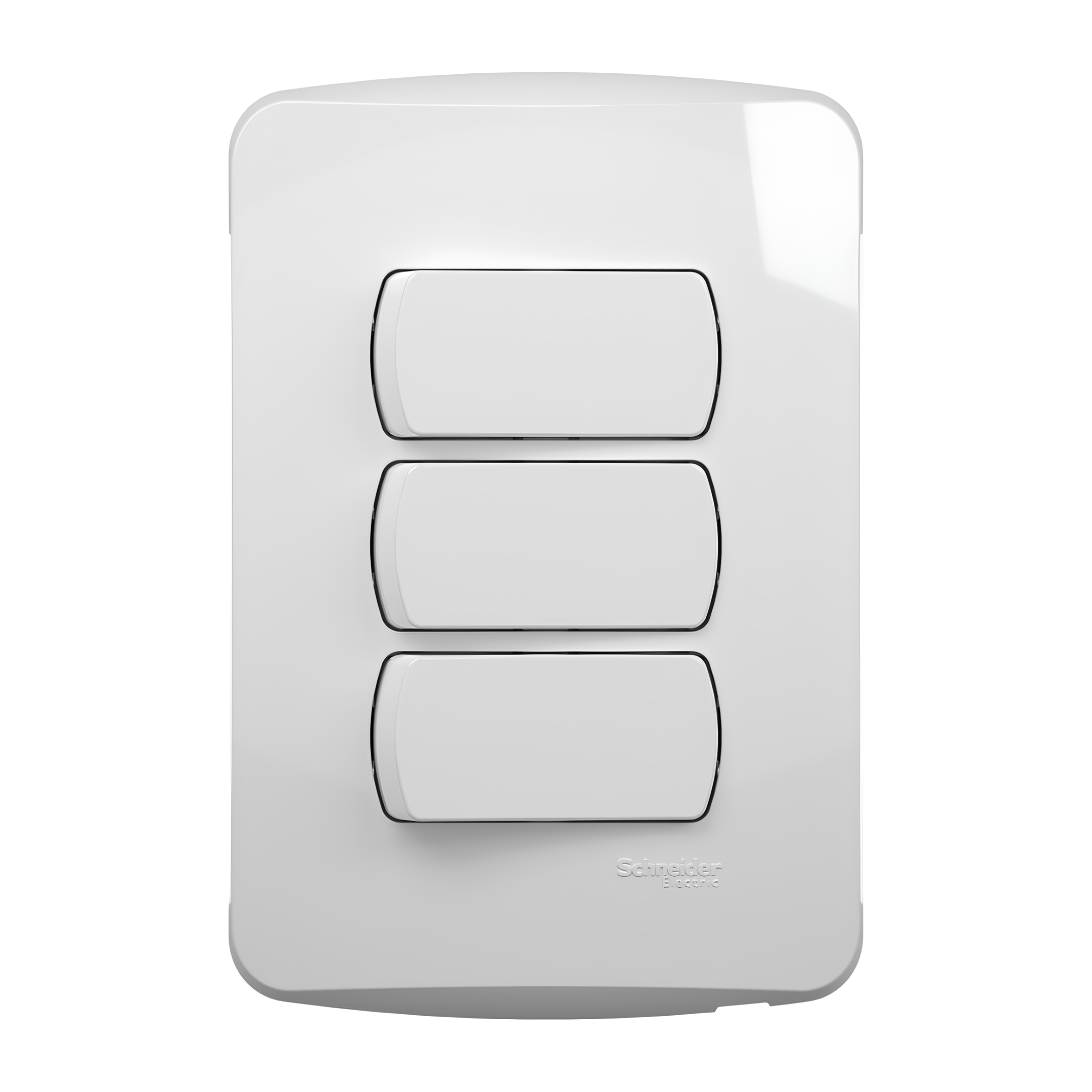 Conjunto 3 Interruptores Simples 10A 250V Branco Miluz Schneider