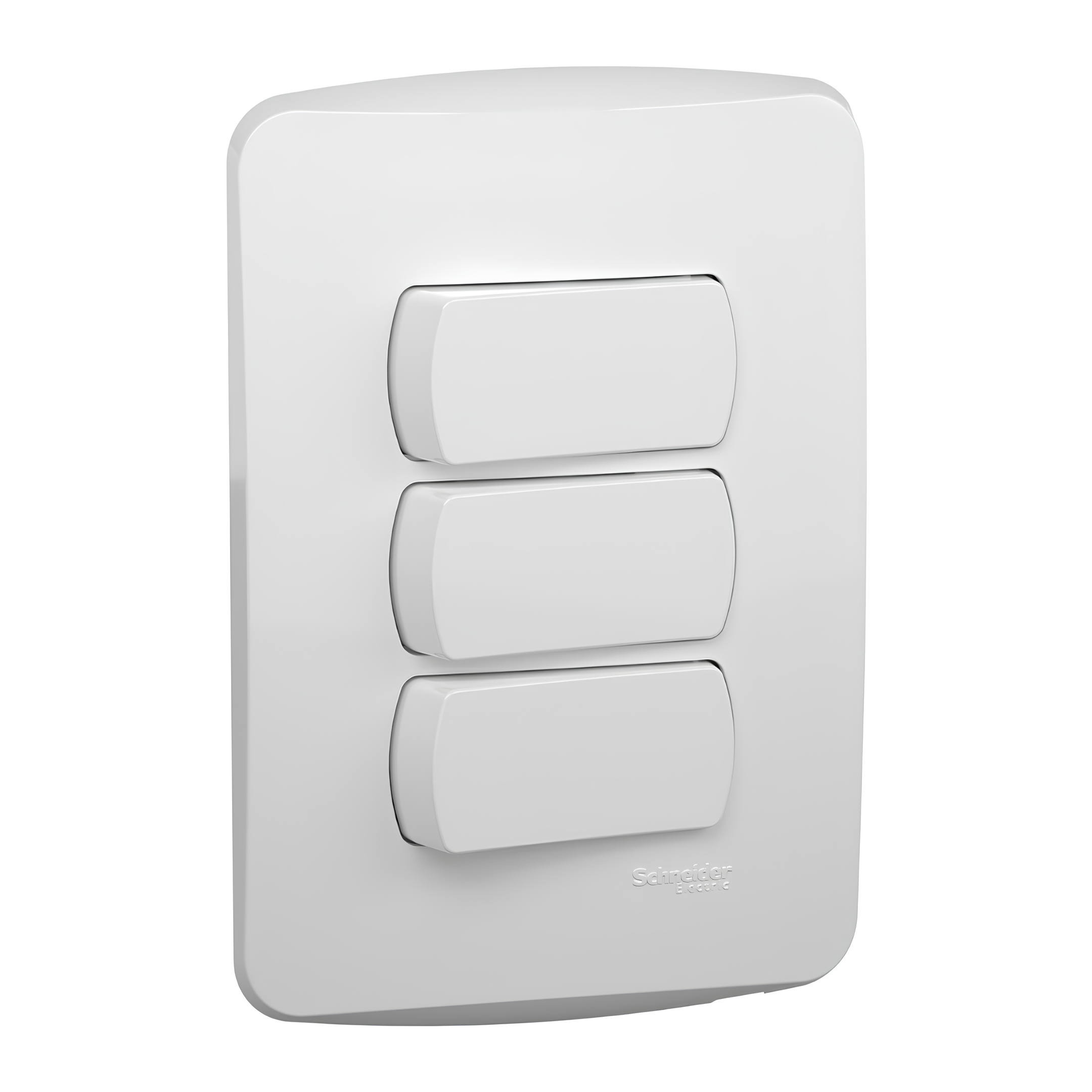 Conjunto 3 Interruptores Simples 10A 250V Branco Miluz Schneider