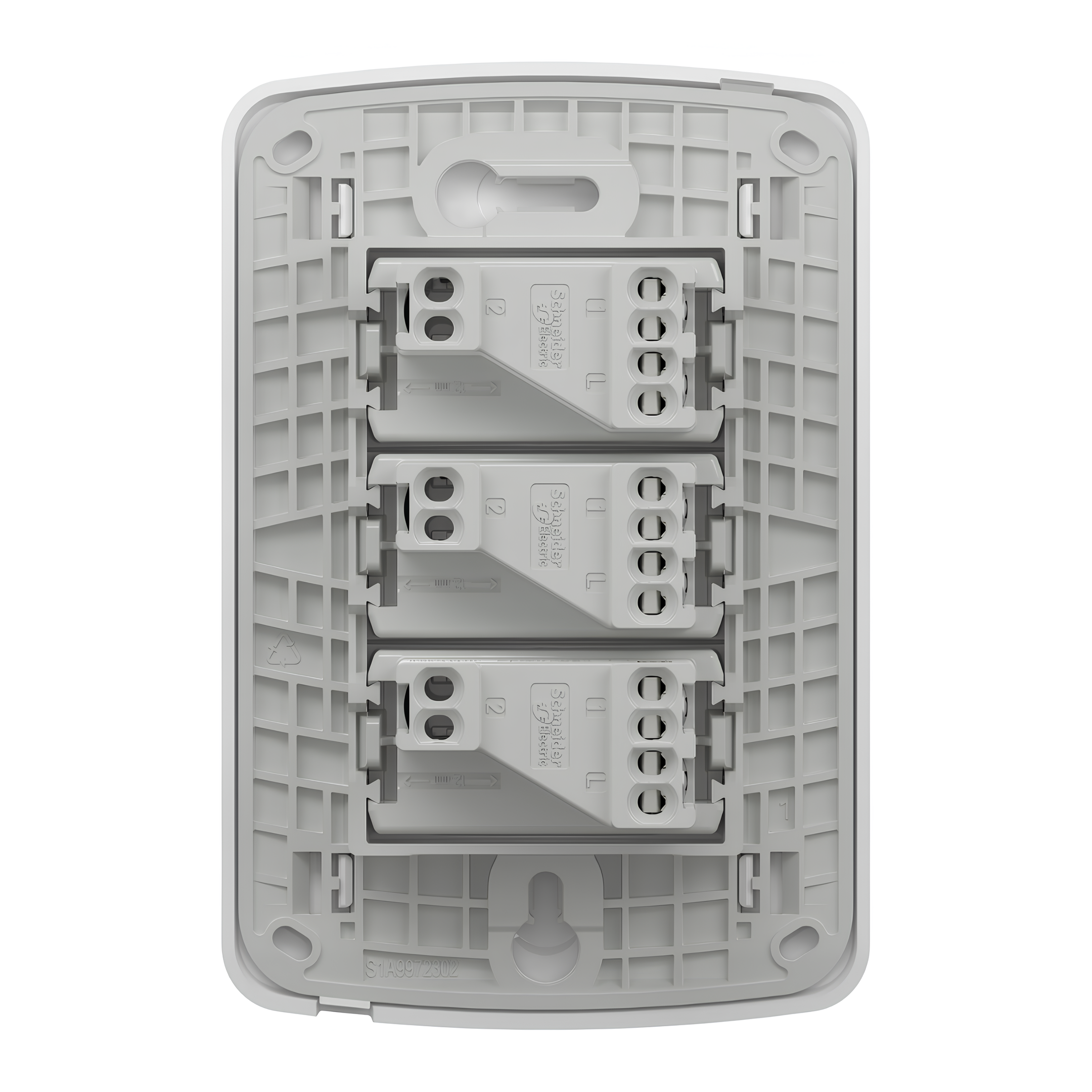 Conjunto 3 Interruptores Simples 10A 250V Branco Miluz Schneider