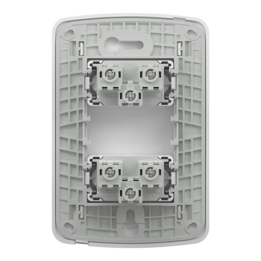 Conjunto 2 Tomadas 2P+T 10A 250V Branco Miluz S3B60440 Schneider