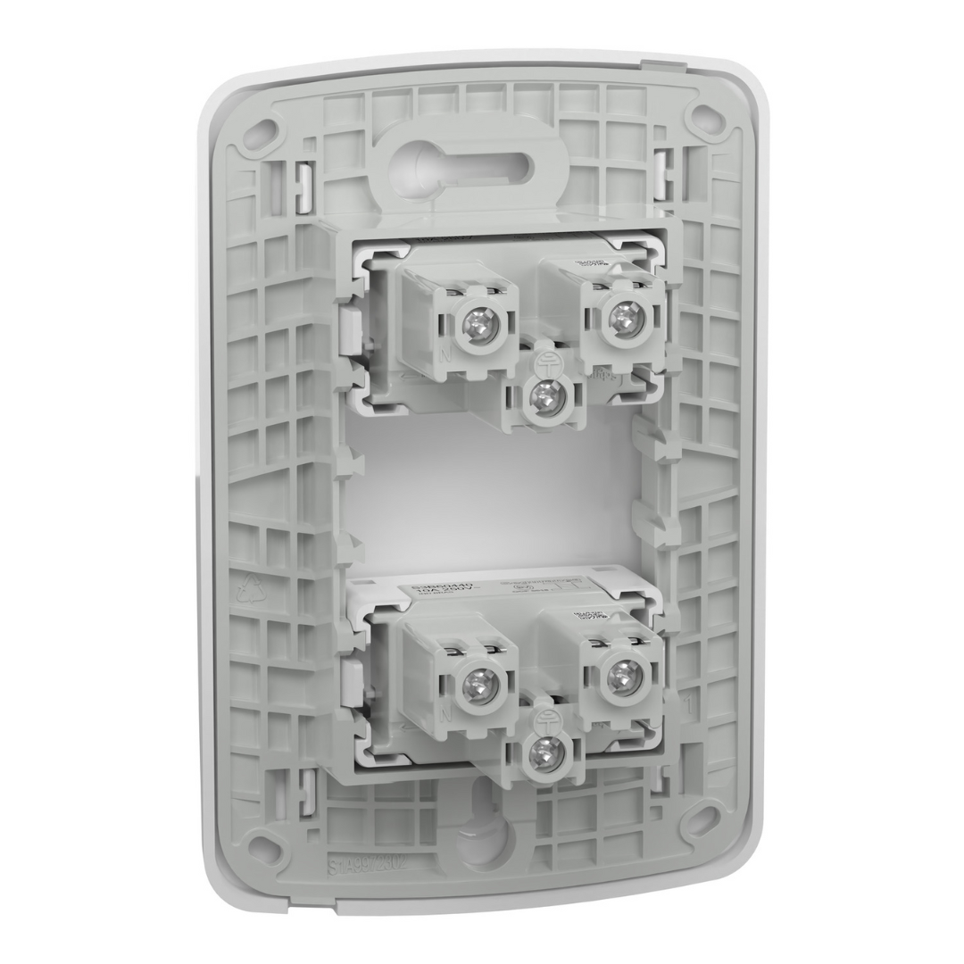 Conjunto 2 Tomadas 2P+T 10A 250V Branco Miluz S3B60440 Schneider
