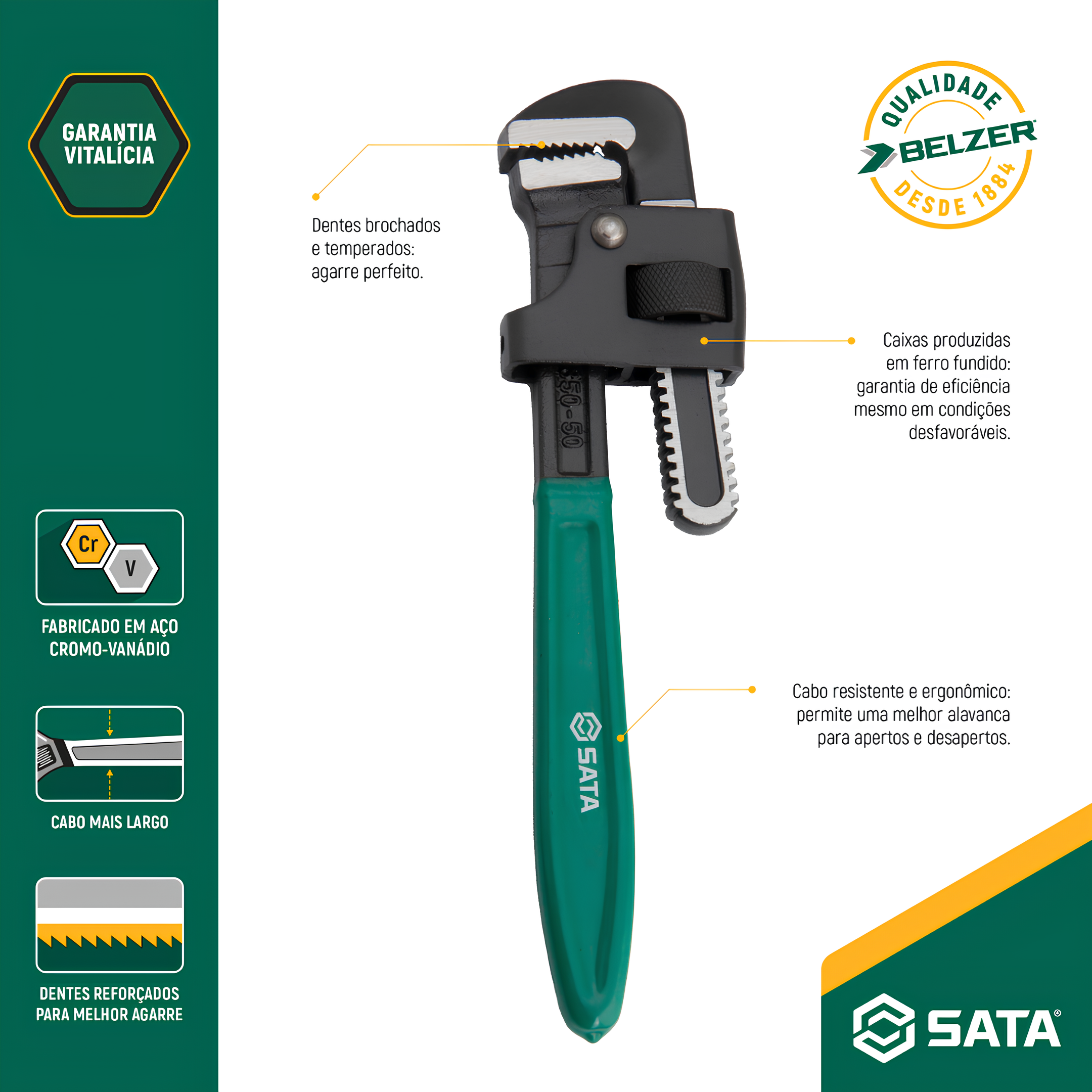 Chave Para Tubo 24" ST70817G Sata